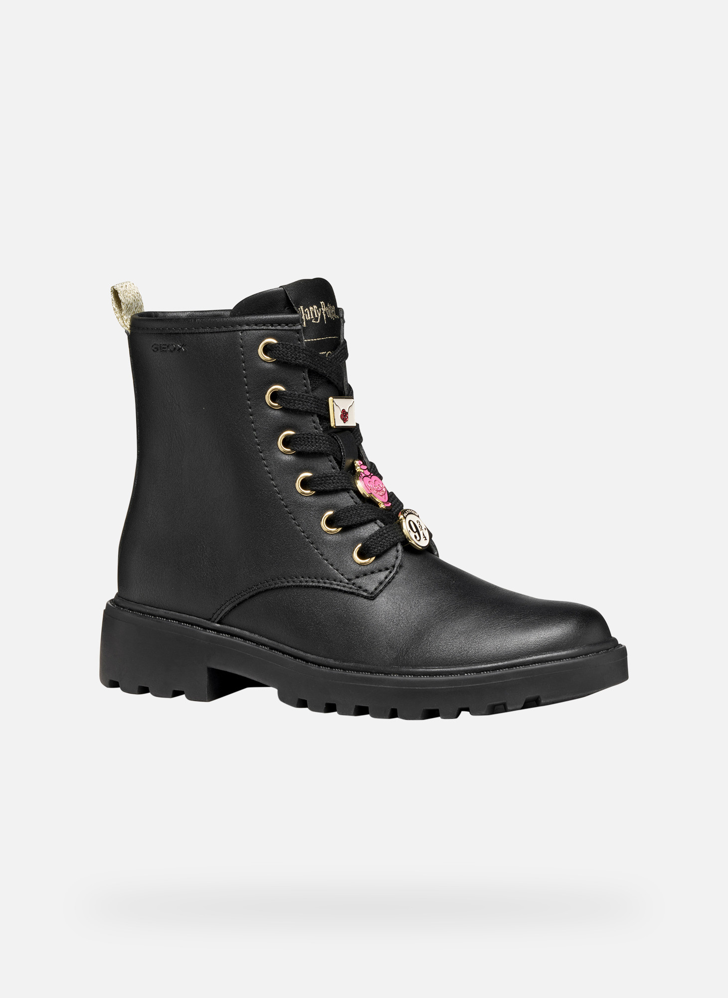 Geox J Casey Girl – Bottines Fille Respirantes Disney Princess, Cuir Imprimé, Confort & Style