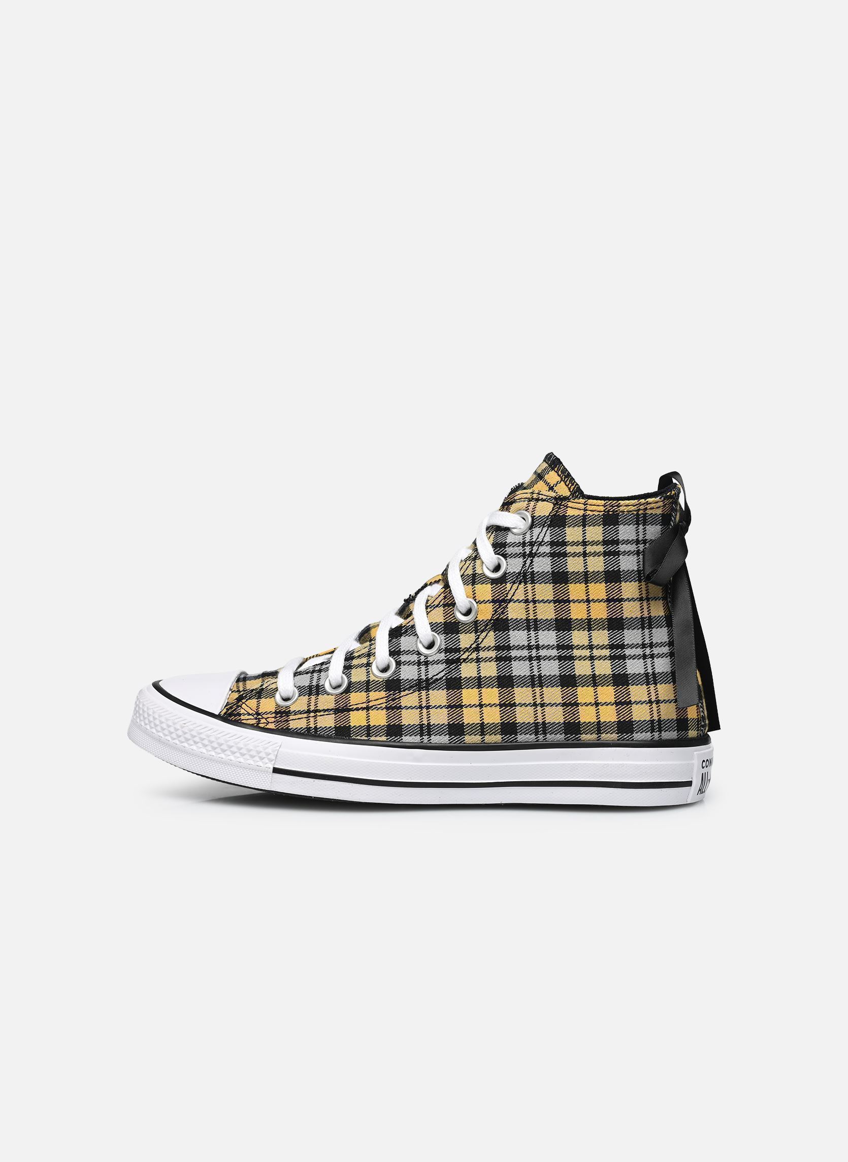 Niedrige Sneaker Chuck Taylor All Star Plaid Textile Hi W damen mehrfarbig Converse Niedrige Sneaker Chuck Taylor All Star Plaid Textile Hi W damen mehrfarbig BLACK/YELLOW/WHITE