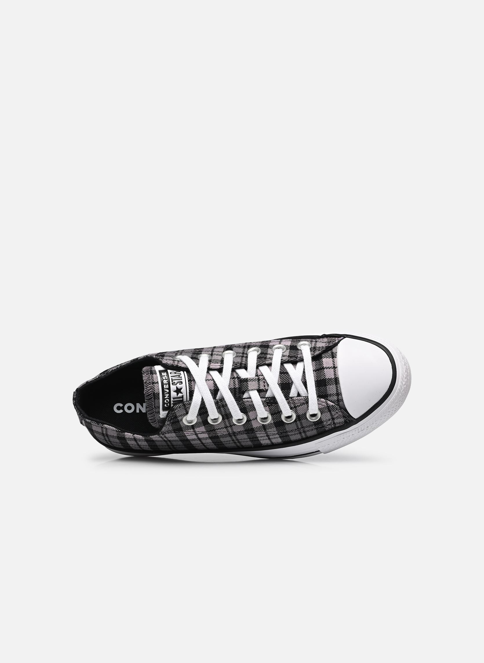 Baskets basses Chuck Taylor All Star Plaid Textile Hi W femme noir Converse Baskets basses Chuck Taylor All Star Plaid Textile Hi W femme noir BLACK/ALTITUDE LILAC/WHITE