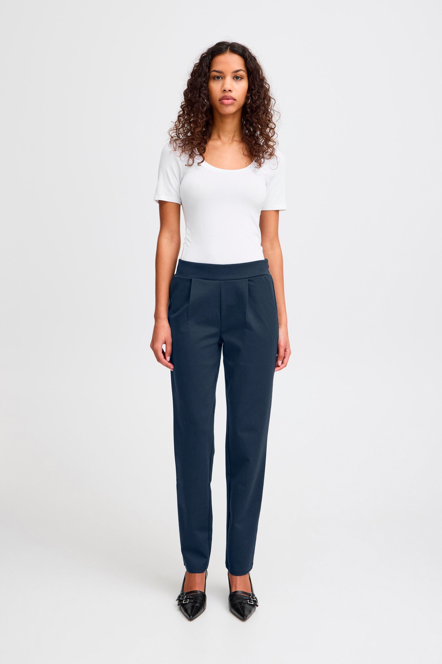 Hosen IHKATE STRAIGHT PA damen blau Ichi Hosen IHKATE STRAIGHT PA damen blau TOTAL ECLIPSE