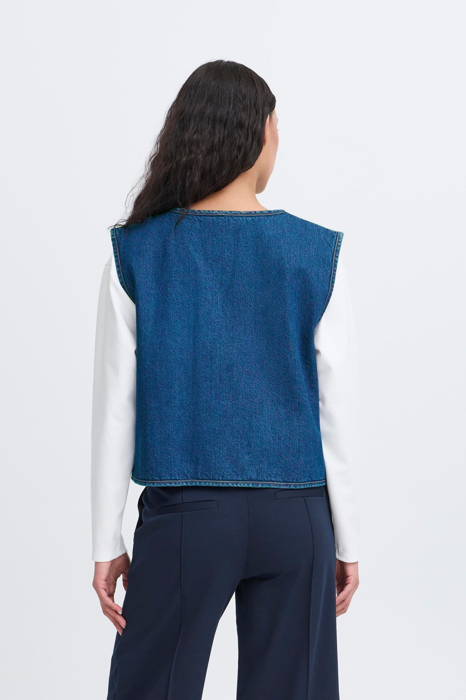 Bodywarmer IHPELLIE WA dames blauw Ichi Bodywarmer IHPELLIE WA dames blauw Medium Blue