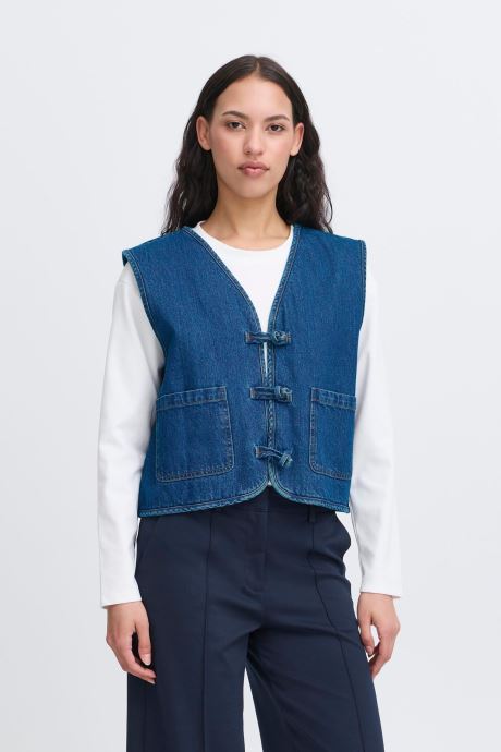 Ichi Vestes sans manches IHPELLIE WA femme bleu