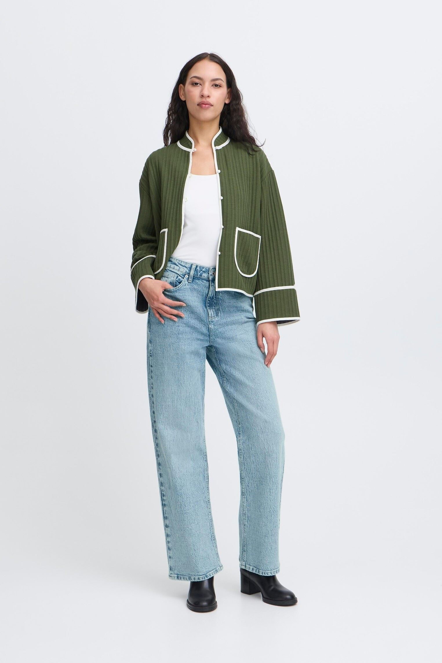 Jeans droit IHUNNI PA femme bleu Ichi Jeans droit IHUNNI PA femme bleu Denim Light Blue Stonewashed