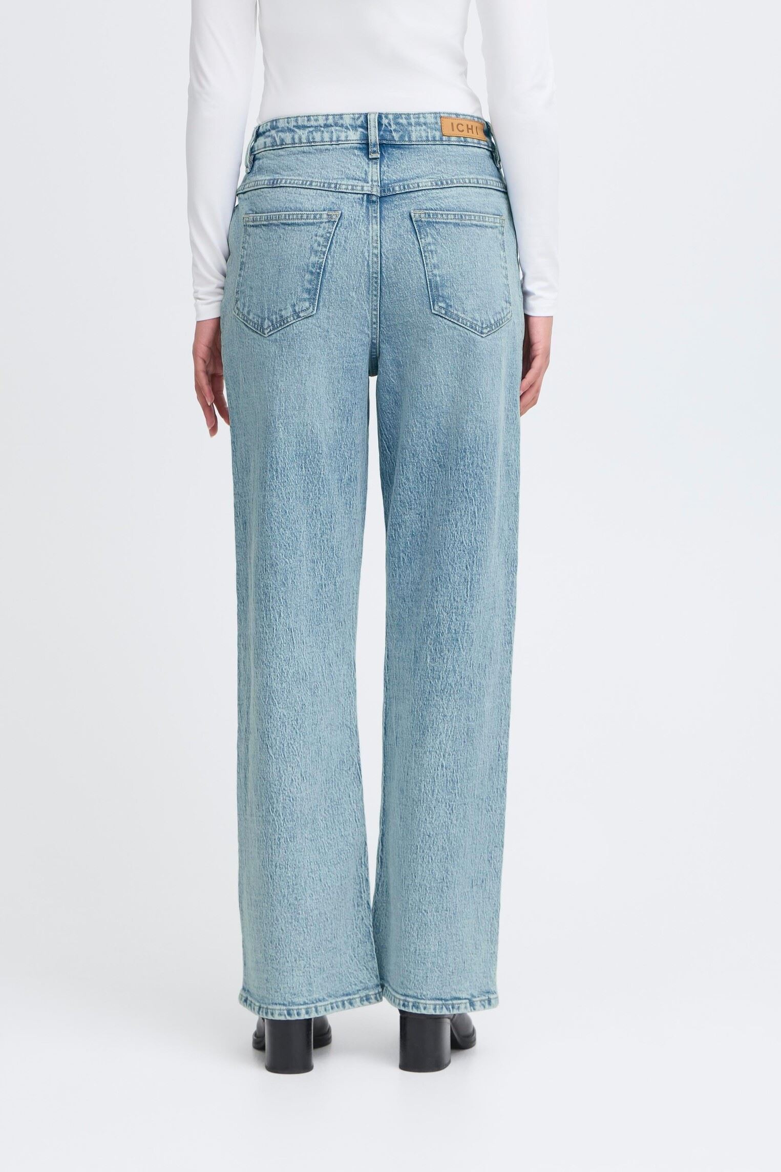 Jeans droit IHUNNI PA femme bleu Ichi Jeans droit IHUNNI PA femme bleu Denim Light Blue Stonewashed