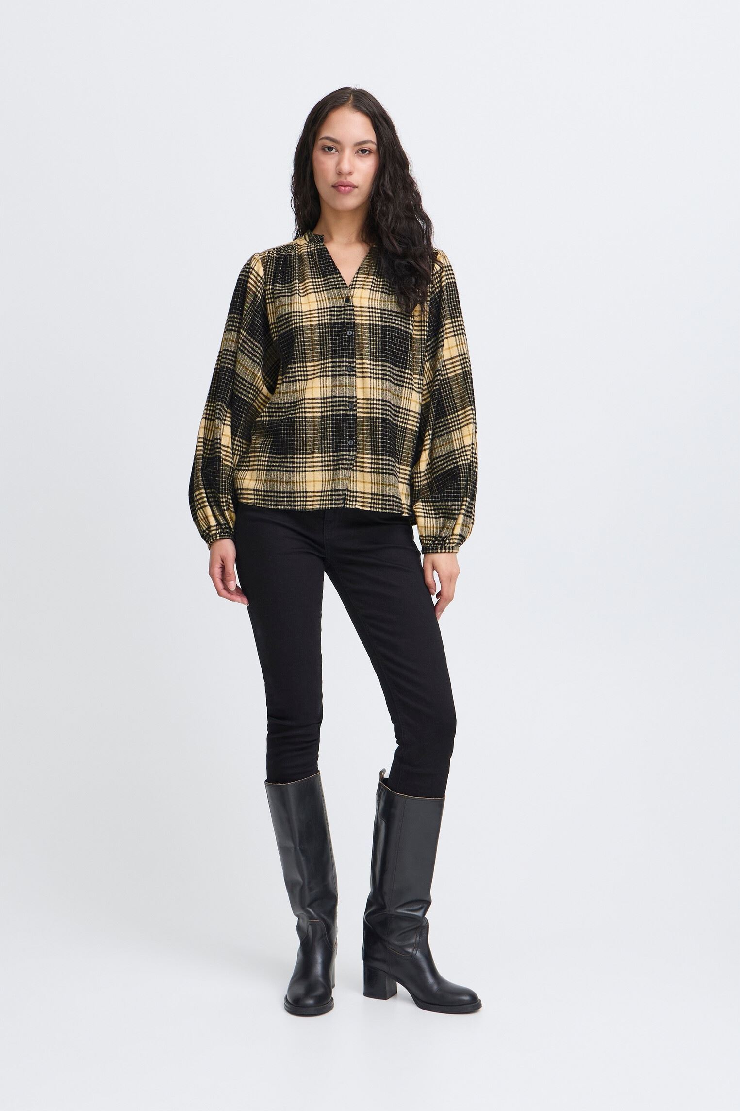 Camicie a maniche lunghe IHESIVA SH donna marrone Ichi Camicie a maniche lunghe IHESIVA SH donna marrone CHECK PATTERN