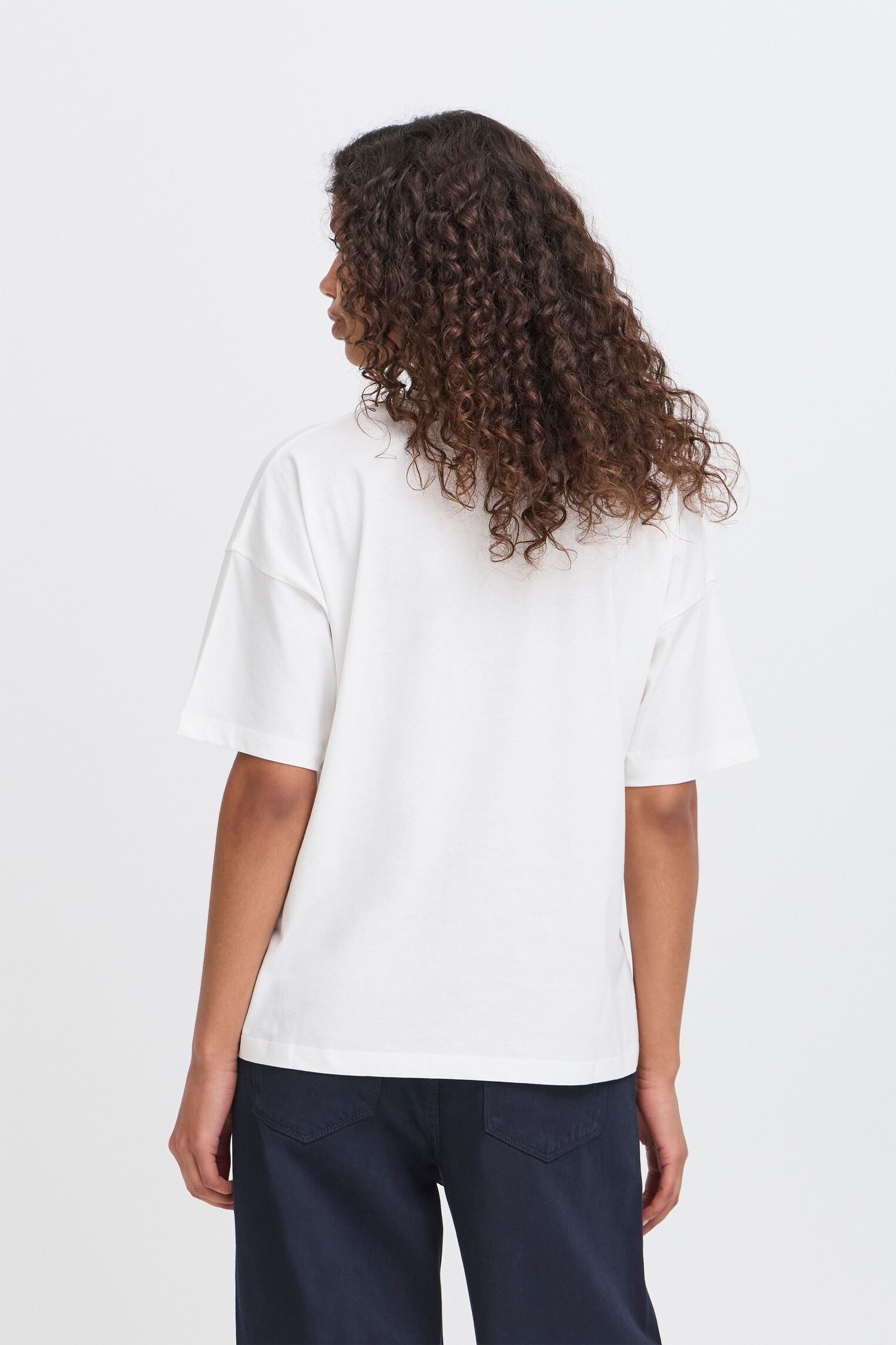 Tee-shirts manches courtes IHMADELLY SS femme blanc Ichi Tee-shirts manches courtes IHMADELLY SS femme blanc Cloud Dancer/Black