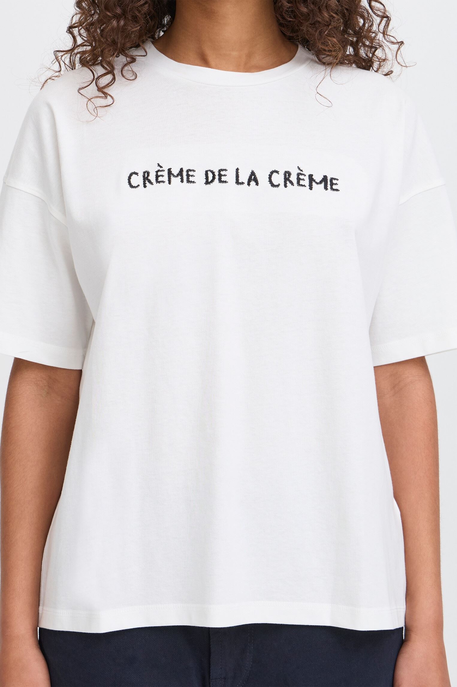 Tee-shirts manches courtes IHMADELLY SS femme blanc Ichi Tee-shirts manches courtes IHMADELLY SS femme blanc Cloud Dancer/Black