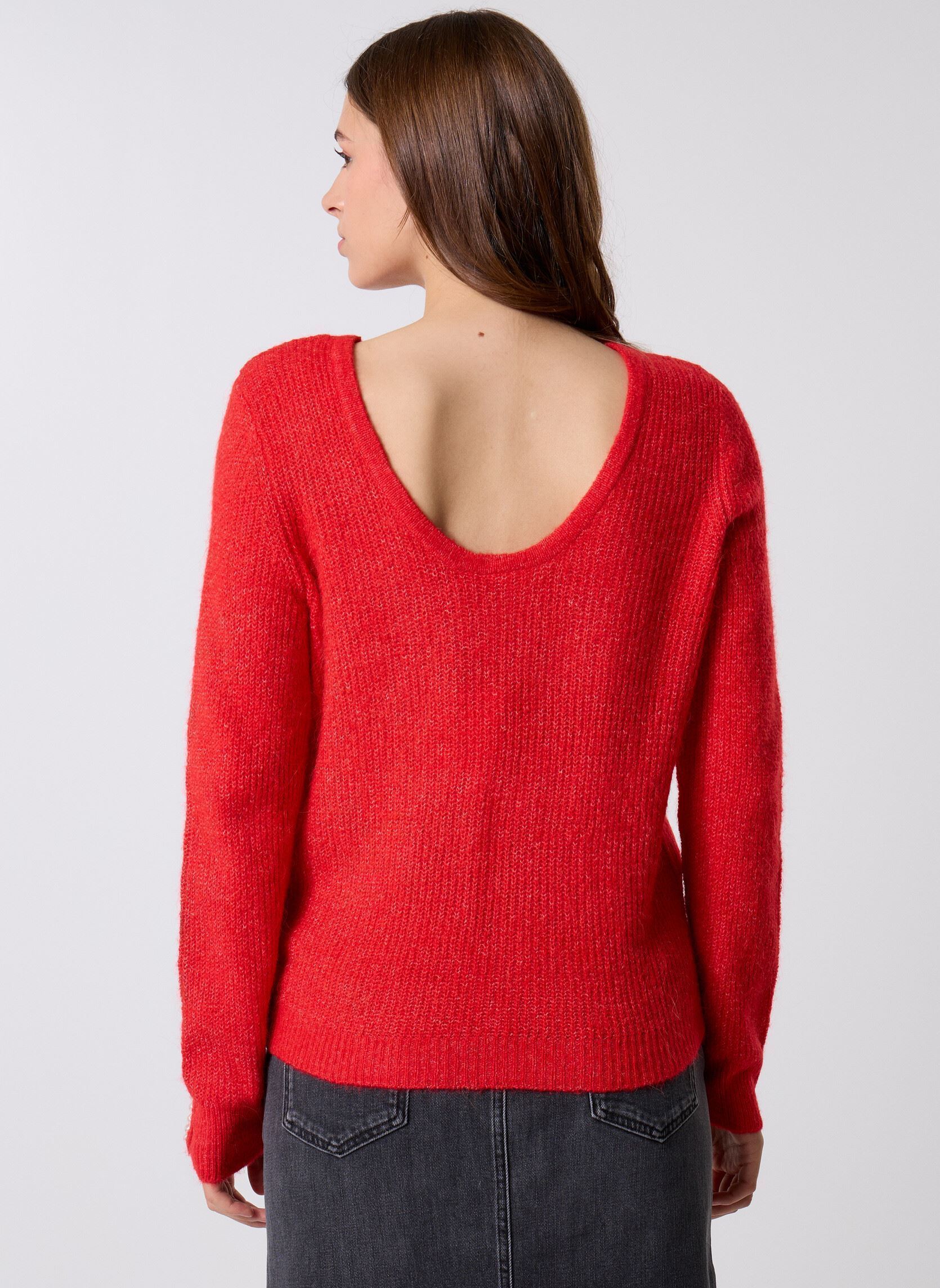 Truien IHKAMARA LS16 dames rood Ichi Truien IHKAMARA LS16 dames rood Fiery Red