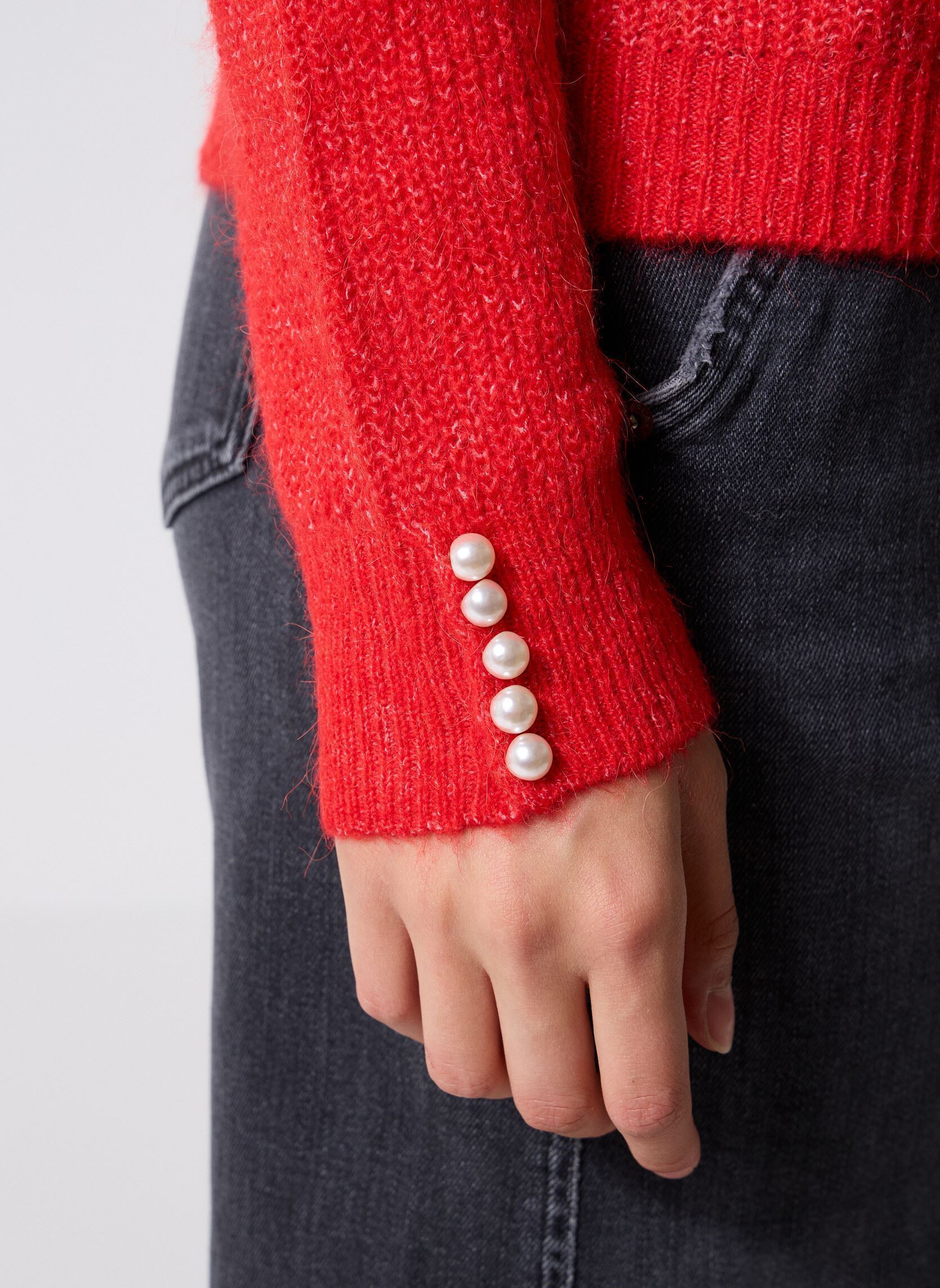Truien IHKAMARA LS16 dames rood Ichi Truien IHKAMARA LS16 dames rood Fiery Red