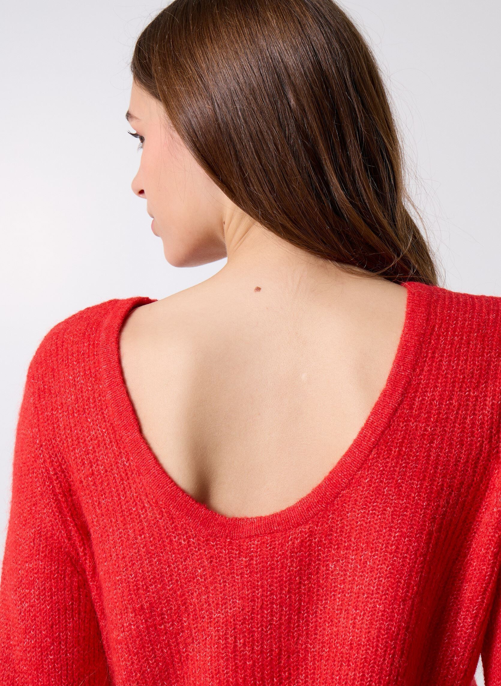 Truien IHKAMARA LS16 dames rood Ichi Truien IHKAMARA LS16 dames rood Fiery Red