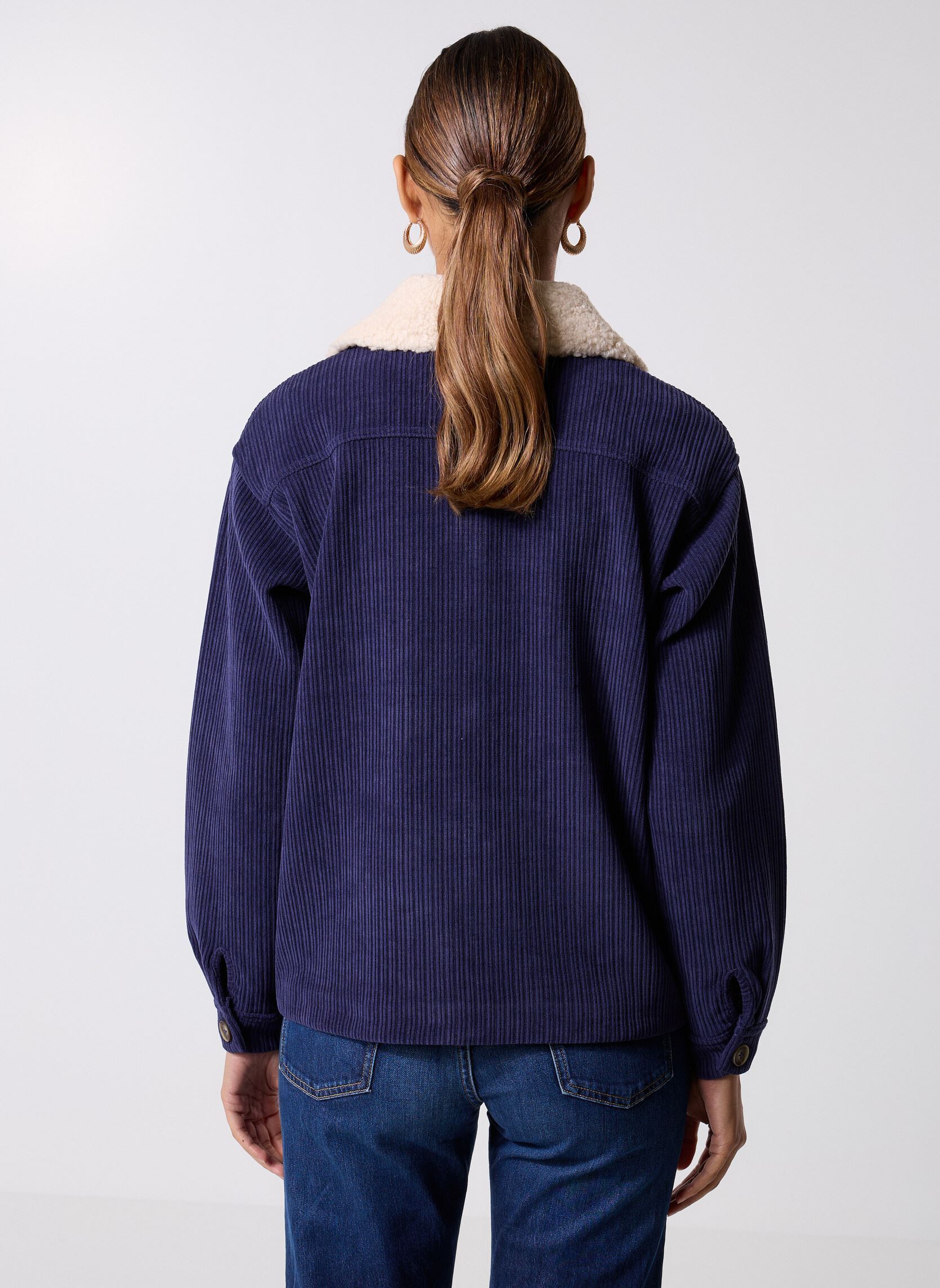 Vestes IHKATE CORDUROY SH2 femme bleu Ichi Vestes IHKATE CORDUROY SH2 femme bleu Patriot Blue