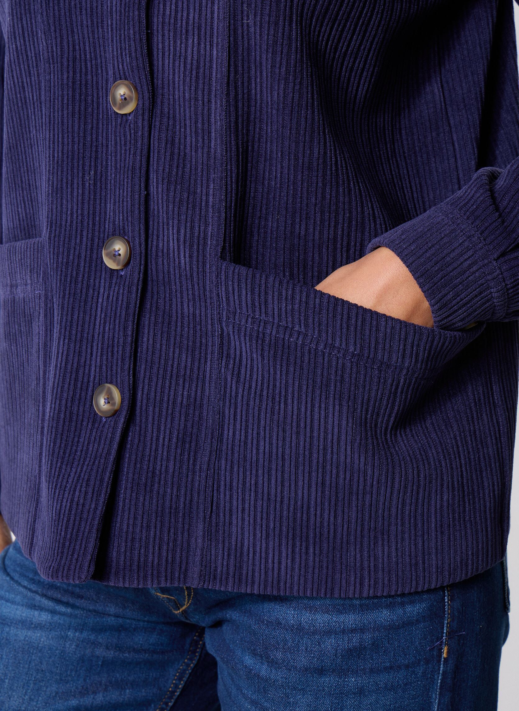 Vestes IHKATE CORDUROY SH2 femme bleu Ichi Vestes IHKATE CORDUROY SH2 femme bleu Patriot Blue