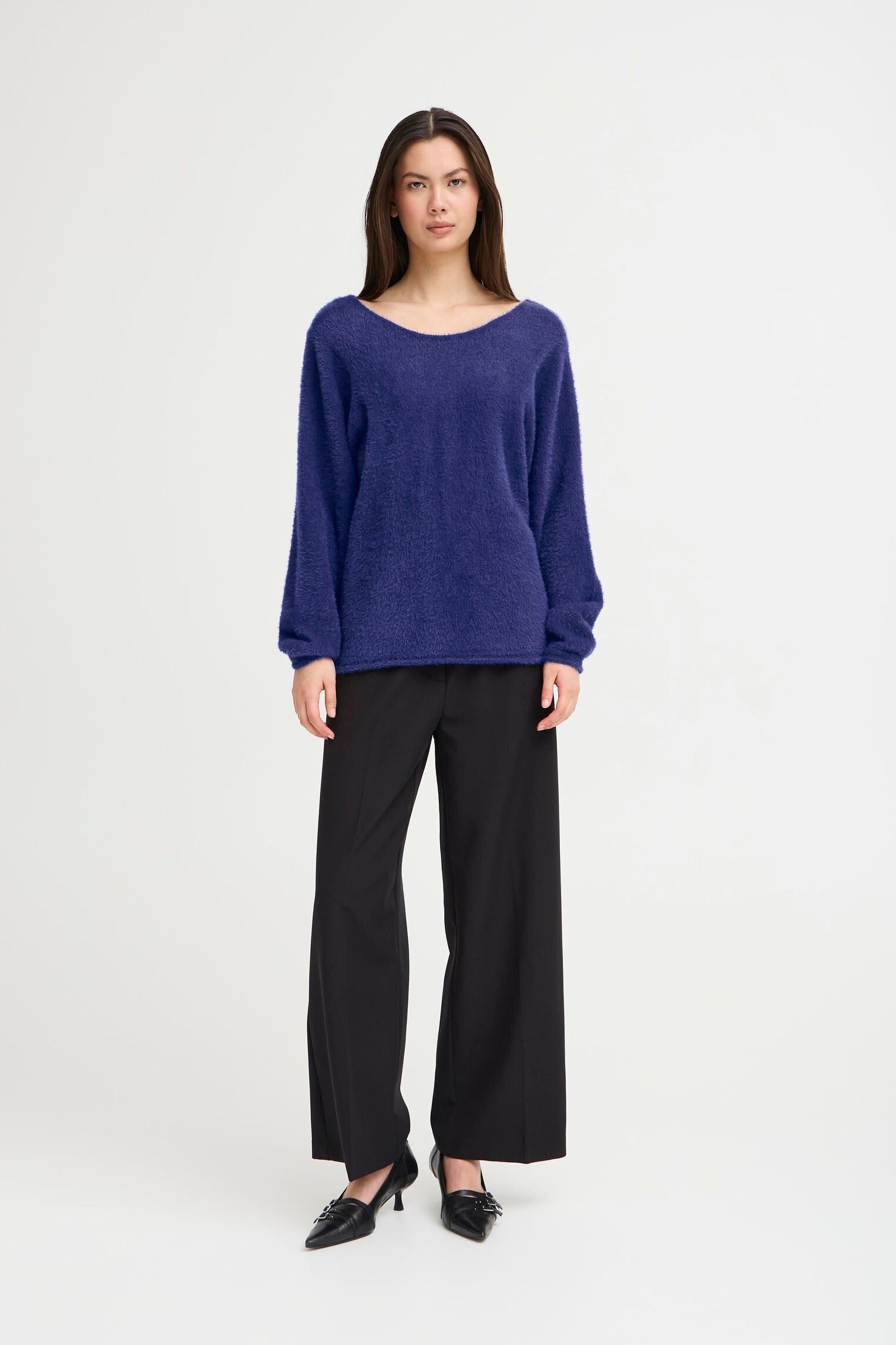 Pullover IHBERGIE LS damen blau Ichi Pullover IHBERGIE LS damen blau Patriot Blue