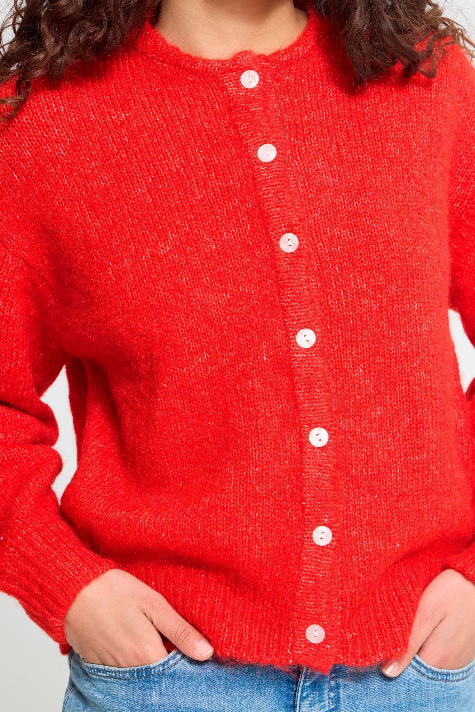 Gilets Ihbelablue Ca femme rouge Ichi Gilets Ihbelablue Ca femme rouge POINSETTIA