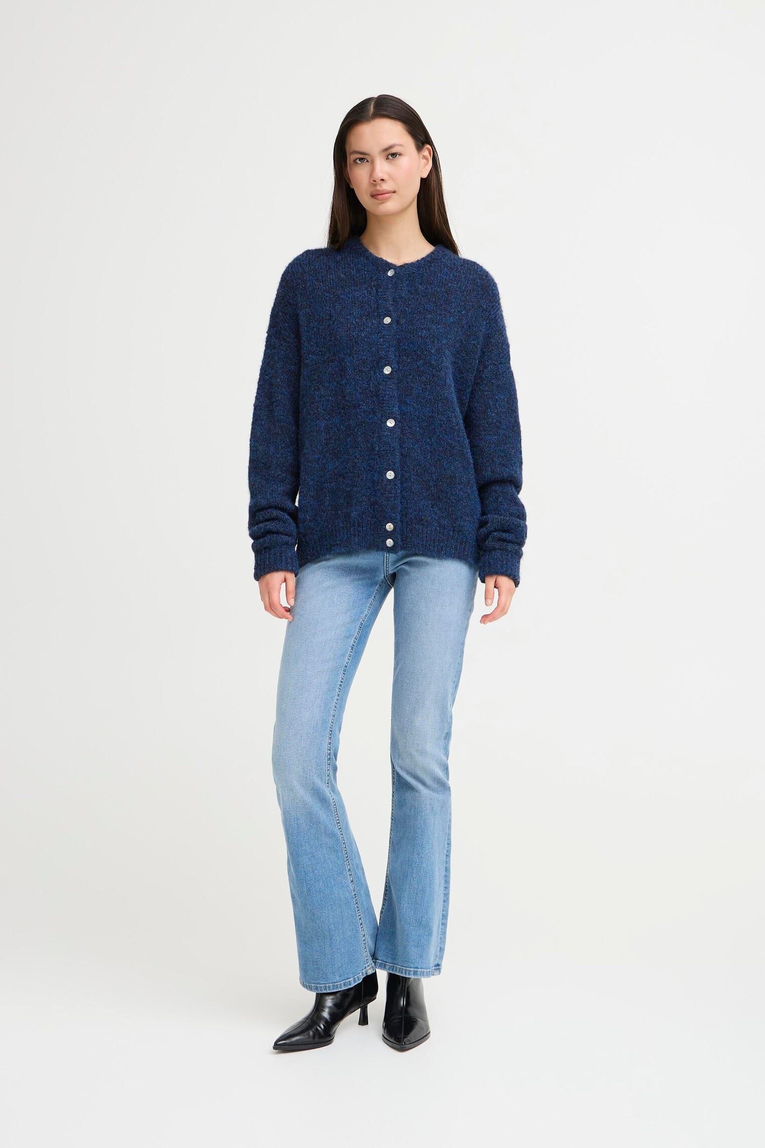 Strickjacken und Westen Ihbelablue Ca damen blau Ichi Strickjacken und Westen Ihbelablue Ca damen blau PATRIOT BLUE