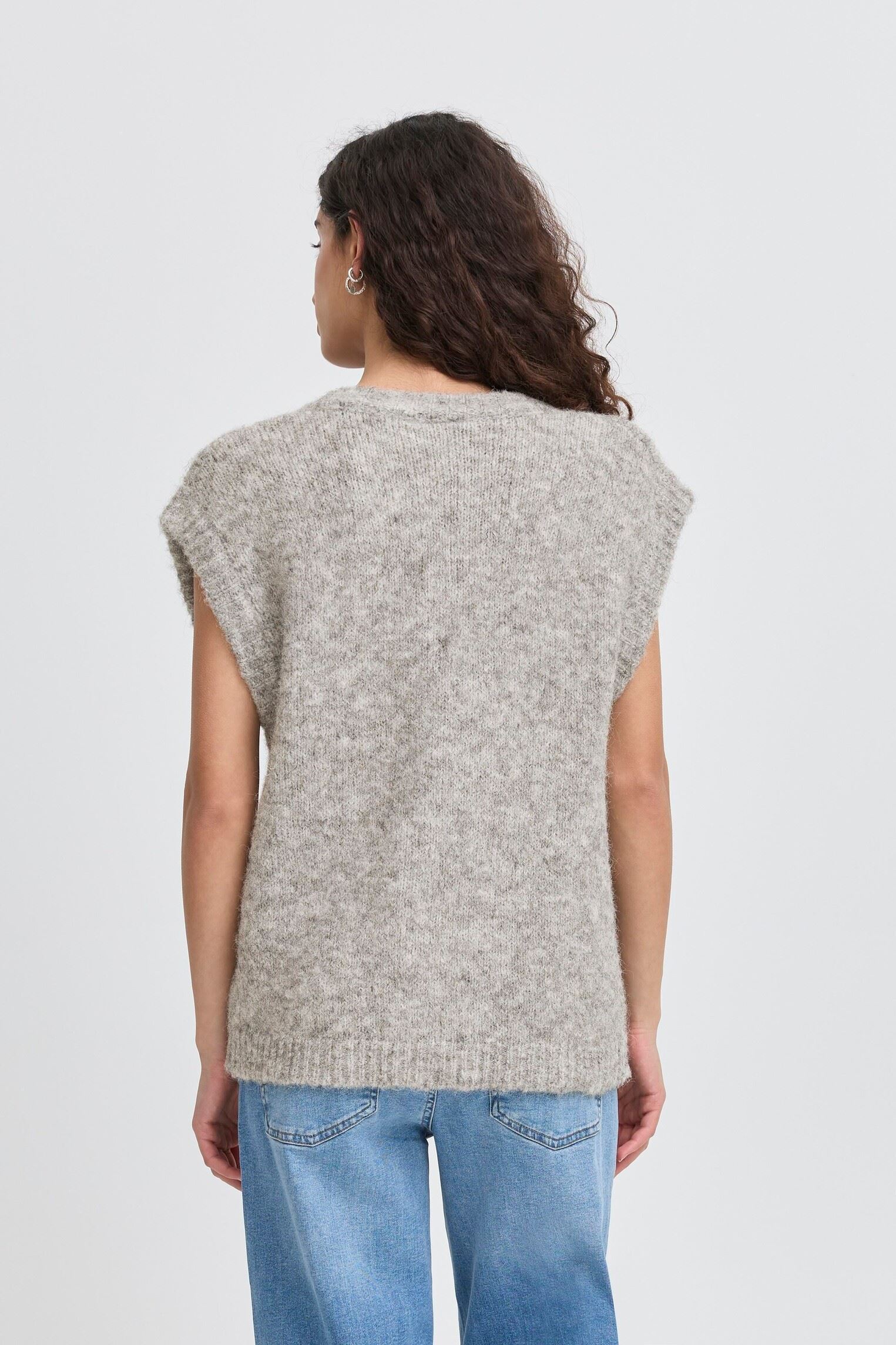 Gilets IHBELABLUE WA femme gris Ichi Gilets IHBELABLUE WA femme gris LIGHT GREY MELANGE