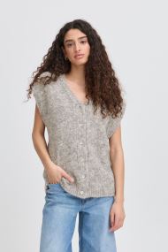 Gilets IHBELABLUE WA femme gris Ichi Gilets IHBELABLUE WA femme gris LIGHT GREY MELANGE