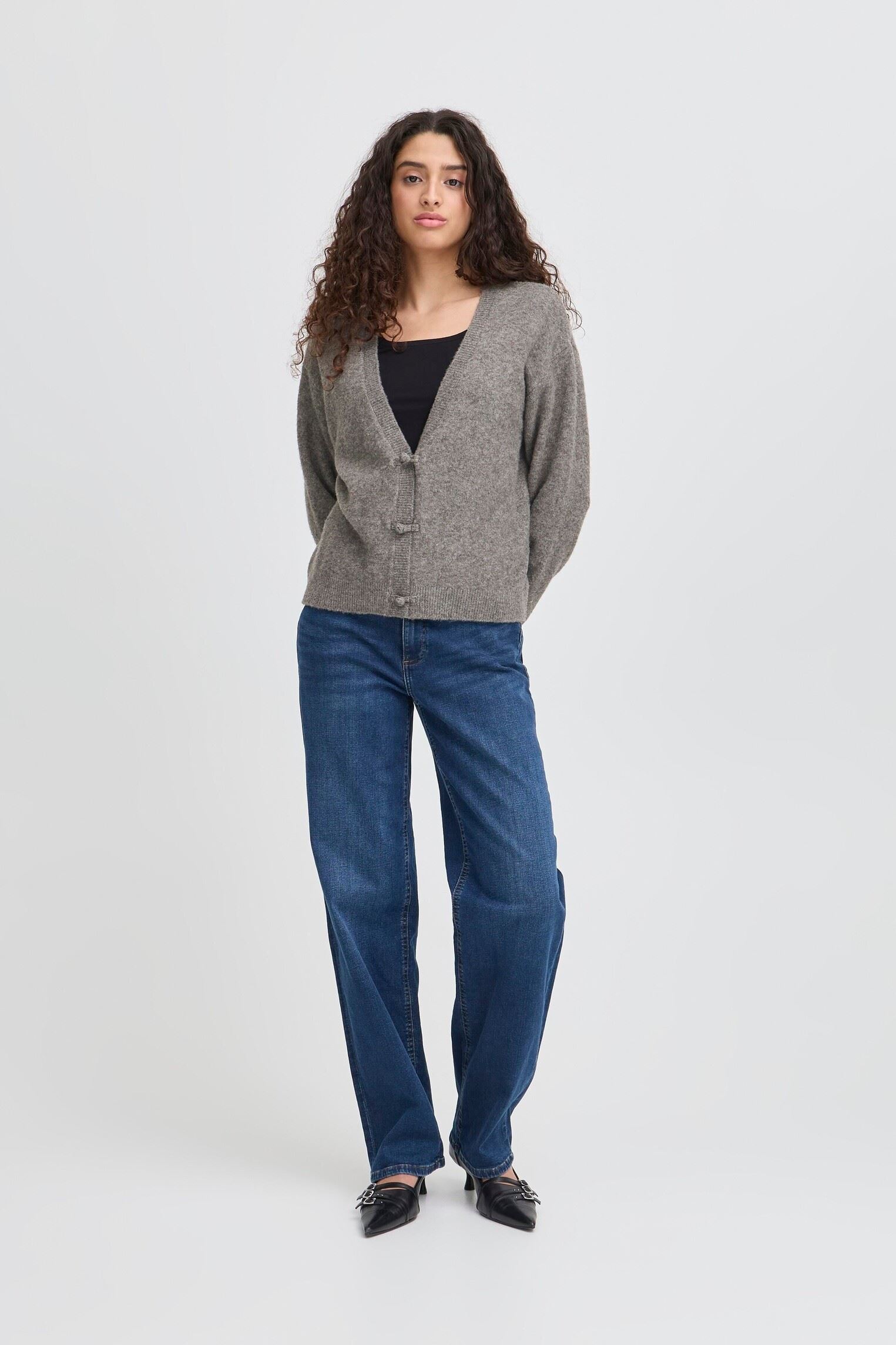 Vesten IHDASILA CA dames grijs Ichi Vesten IHDASILA CA dames grijs DARK GREY MELANGE