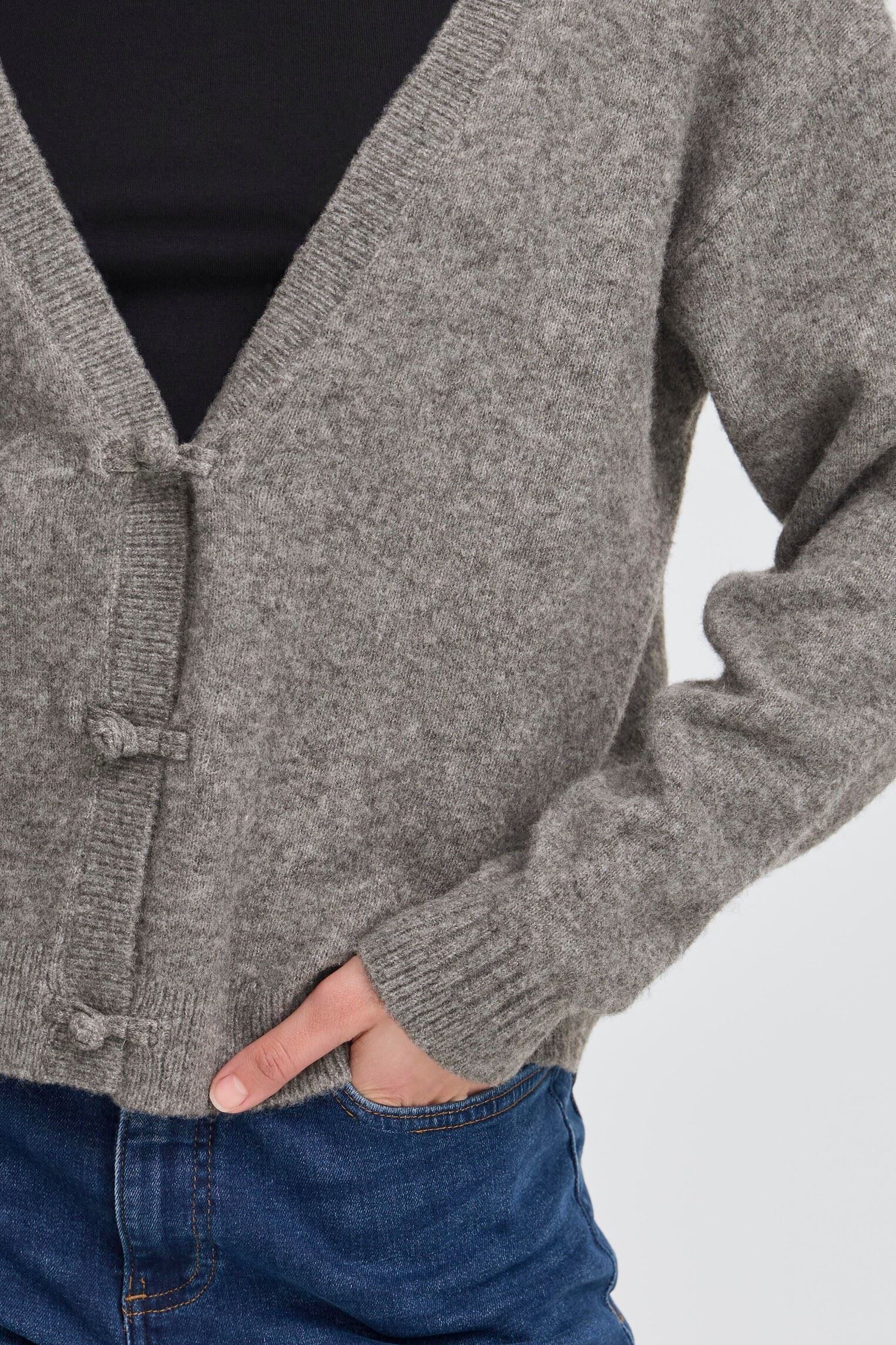 Vesten IHDASILA CA dames grijs Ichi Vesten IHDASILA CA dames grijs DARK GREY MELANGE