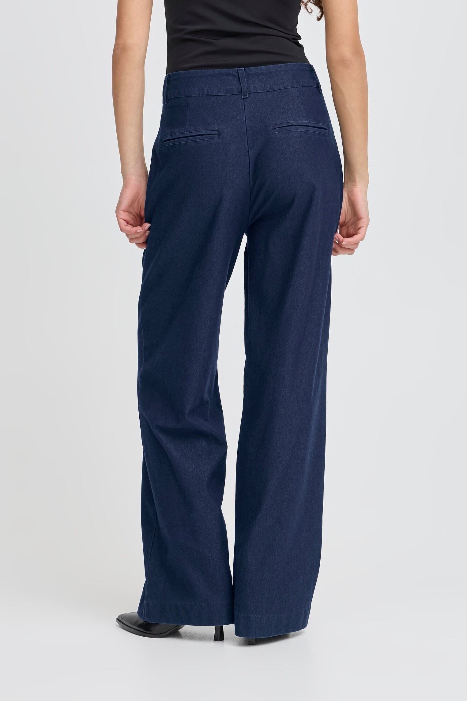 Pantalons droit IHKATE DENIM PA femme bleu Ichi Pantalons droit IHKATE DENIM PA femme bleu Dark Blue