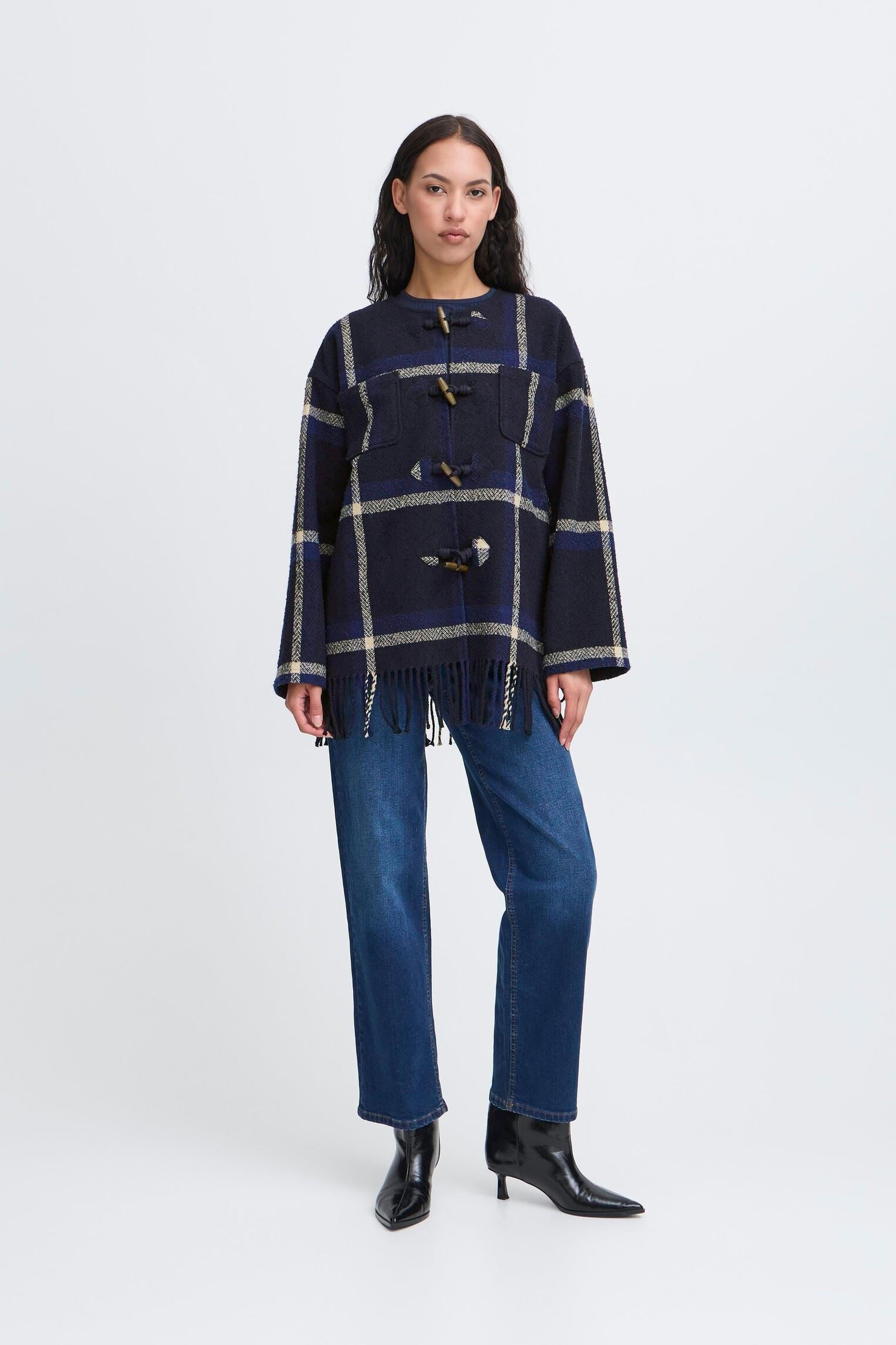 Manteaux IHFONIZA JA femme bleu Ichi Manteaux IHFONIZA JA femme bleu Patriot Blue