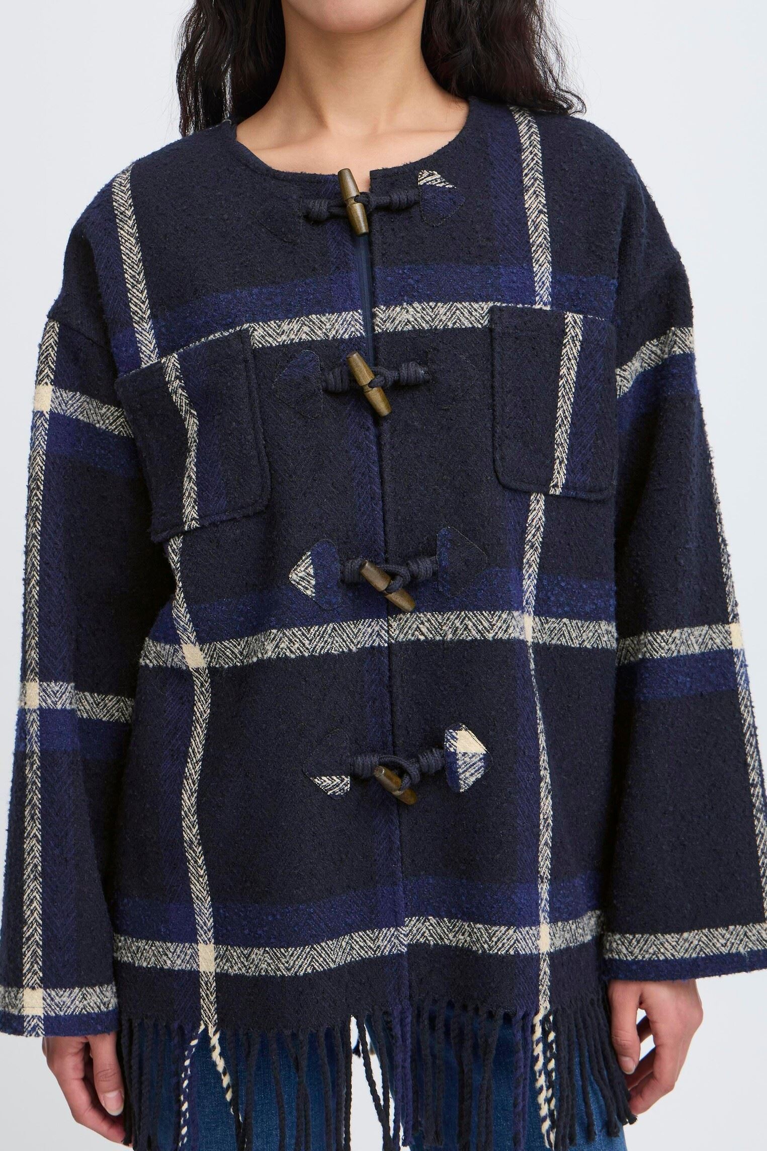 Manteaux IHFONIZA JA femme bleu Ichi Manteaux IHFONIZA JA femme bleu Patriot Blue