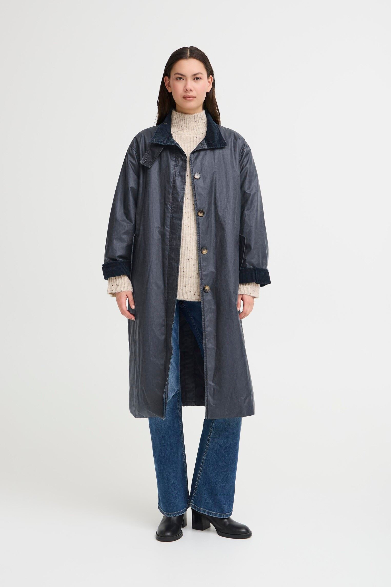 Vestes imperméable IHGANILO JA2 femme bleu Ichi Vestes imperméable IHGANILO JA2 femme bleu Dark Navy