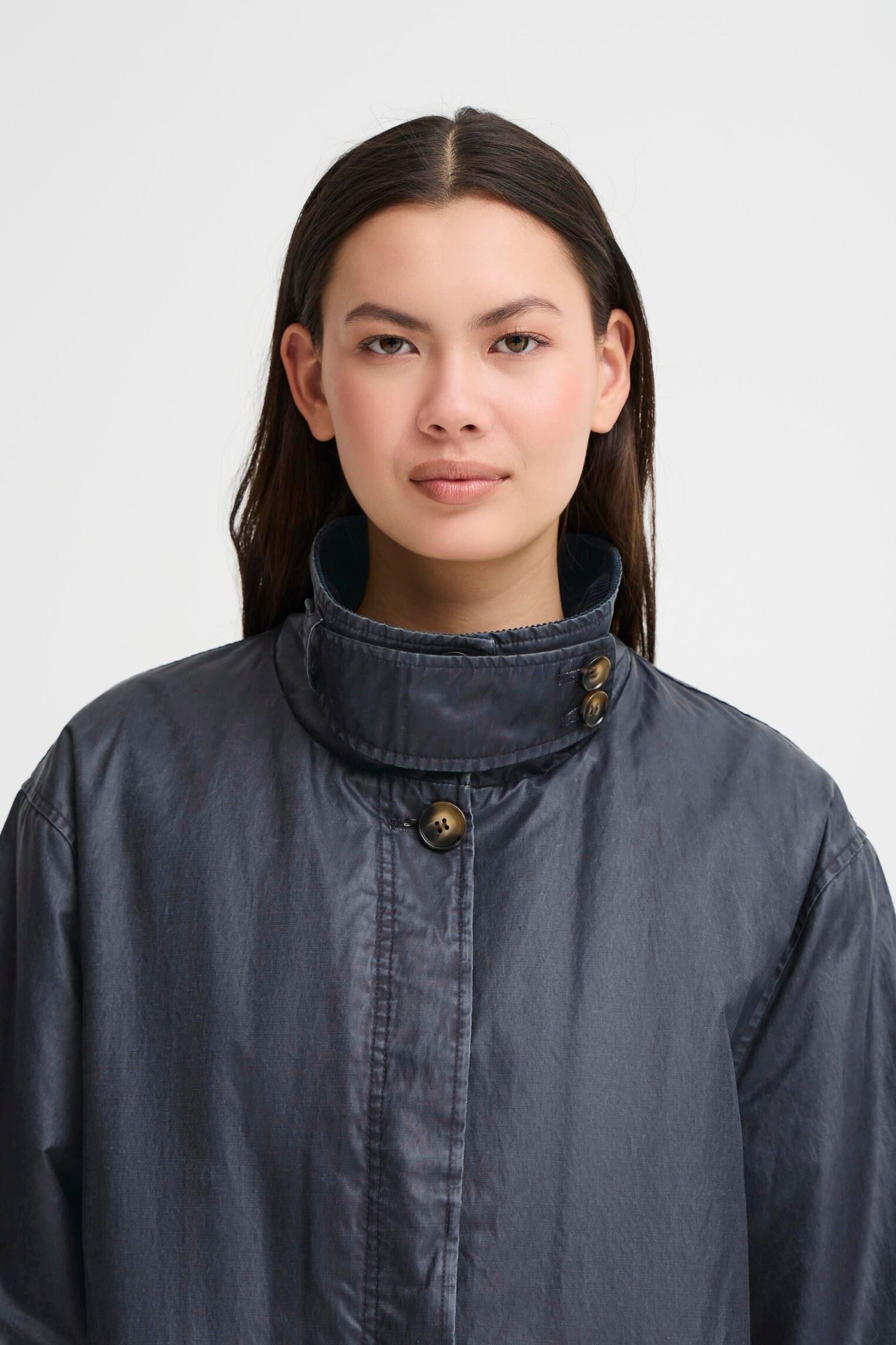 Vestes imperméable IHGANILO JA2 femme bleu Ichi Vestes imperméable IHGANILO JA2 femme bleu Dark Navy