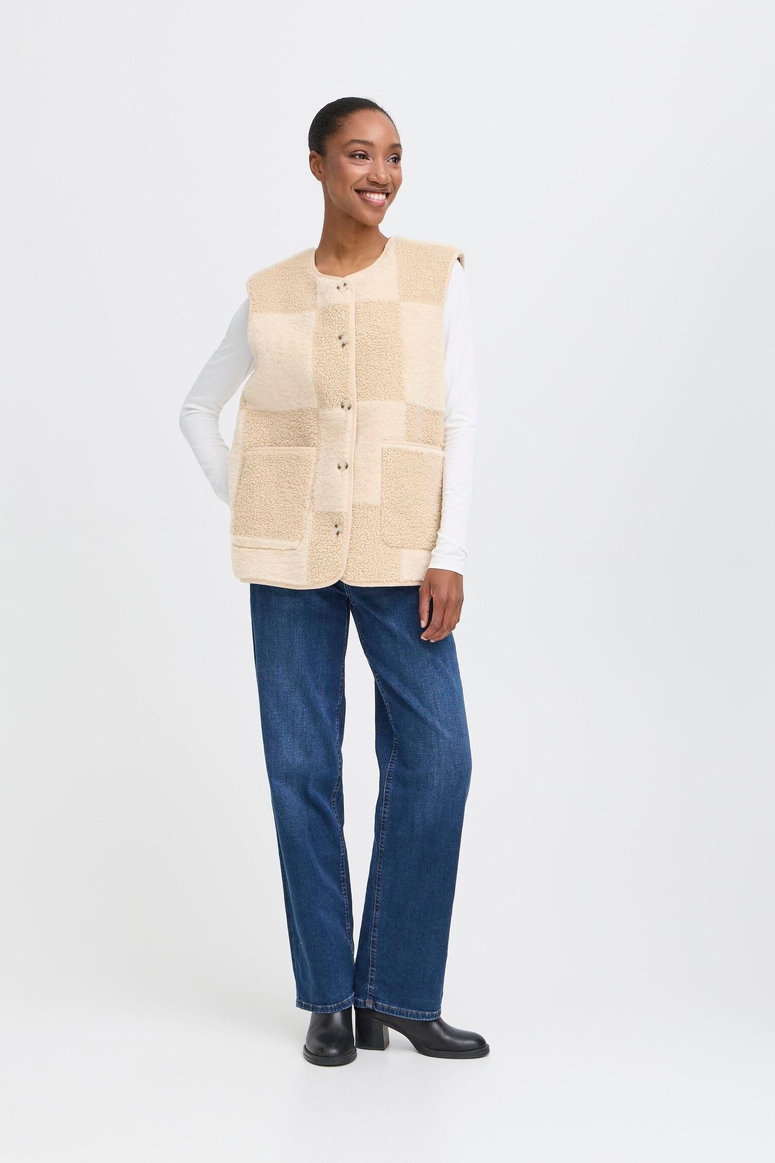 Bodywarmer IHTONZA WA dames beige Ichi Bodywarmer IHTONZA WA dames beige Fog