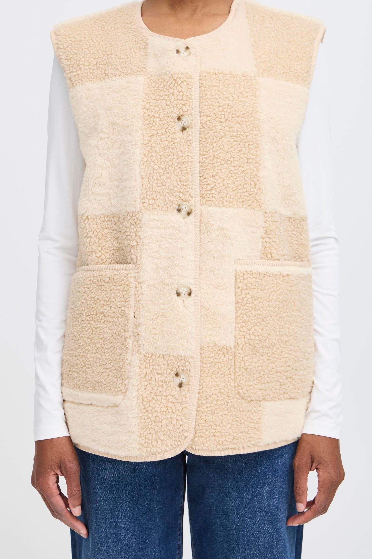 Bodywarmer IHTONZA WA dames beige Ichi Bodywarmer IHTONZA WA dames beige Fog