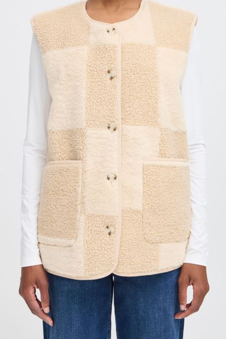 Ichi Vestes sans manches IHTONZA WA femme beige