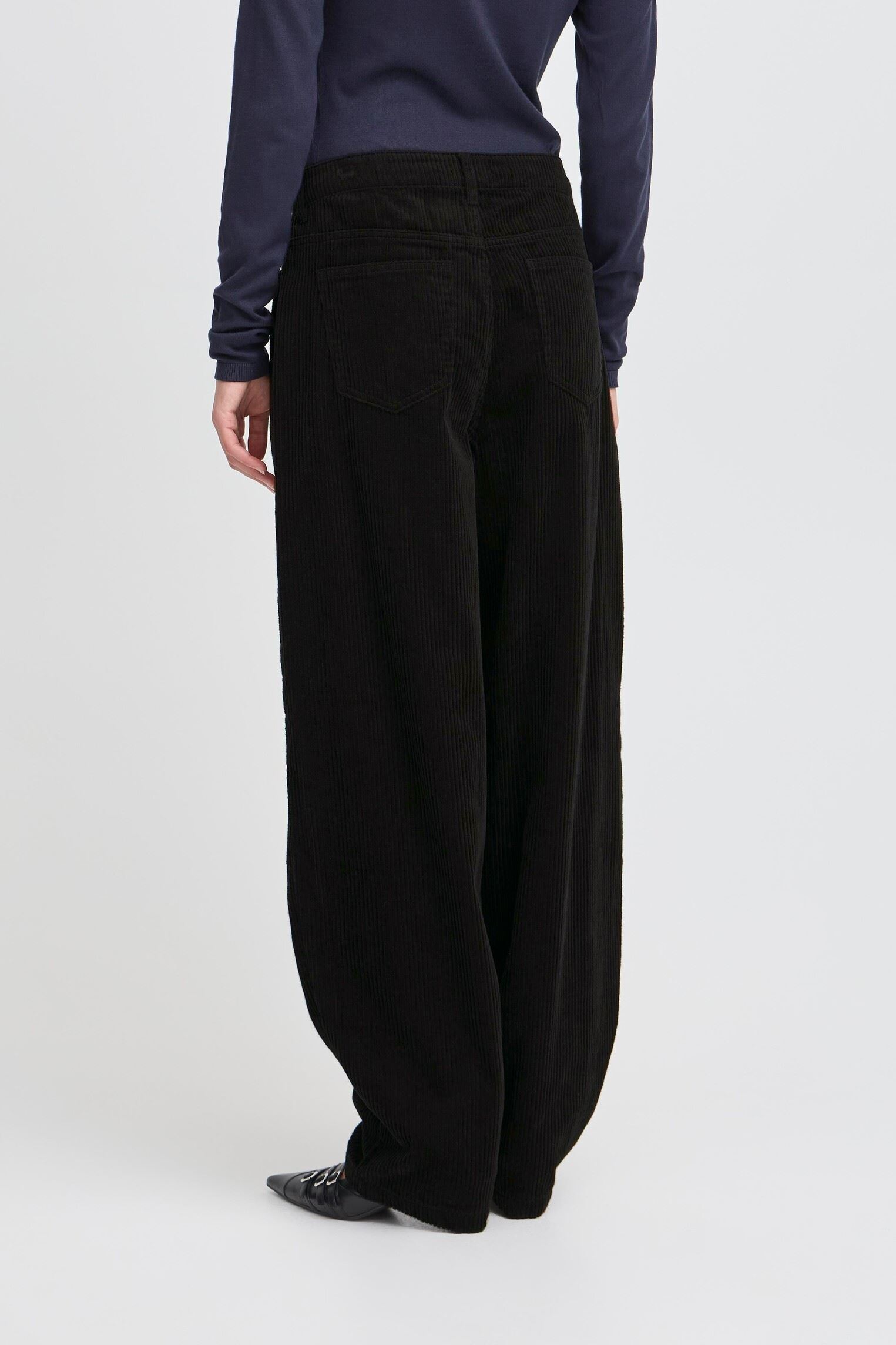 Straight Leg Hosen IHFOCARO PA damen schwarz Ichi Straight Leg Hosen IHFOCARO PA damen schwarz BLACK