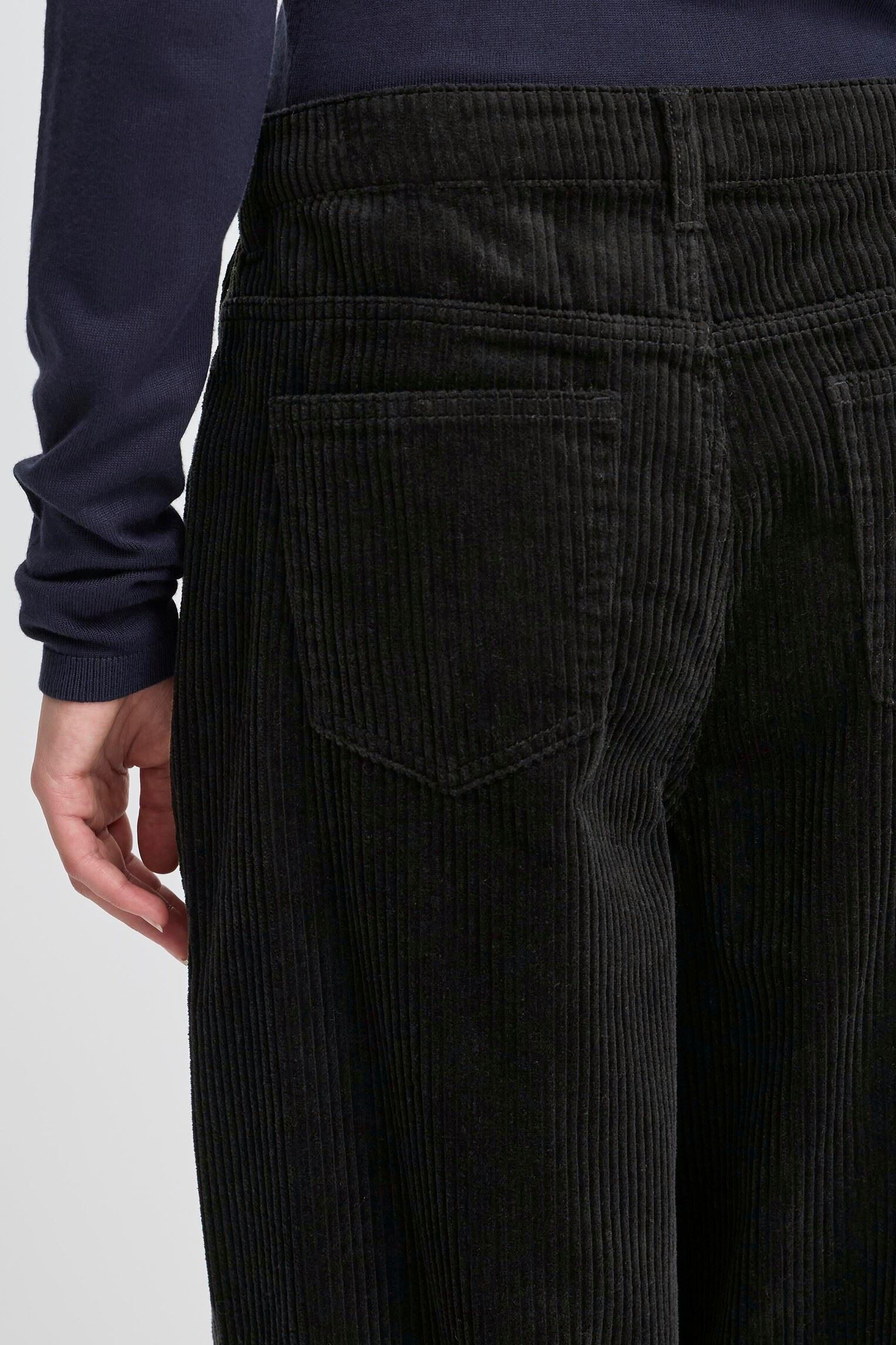 Straight Leg Hosen IHFOCARO PA damen schwarz Ichi Straight Leg Hosen IHFOCARO PA damen schwarz BLACK