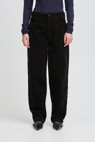 Straight Leg Hosen IHFOCARO PA damen schwarz Ichi Straight Leg Hosen IHFOCARO PA damen schwarz BLACK