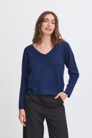 Pulls IHKAMARA LS17 femme bleu Ichi Pulls IHKAMARA LS17 femme bleu Patriot Blue