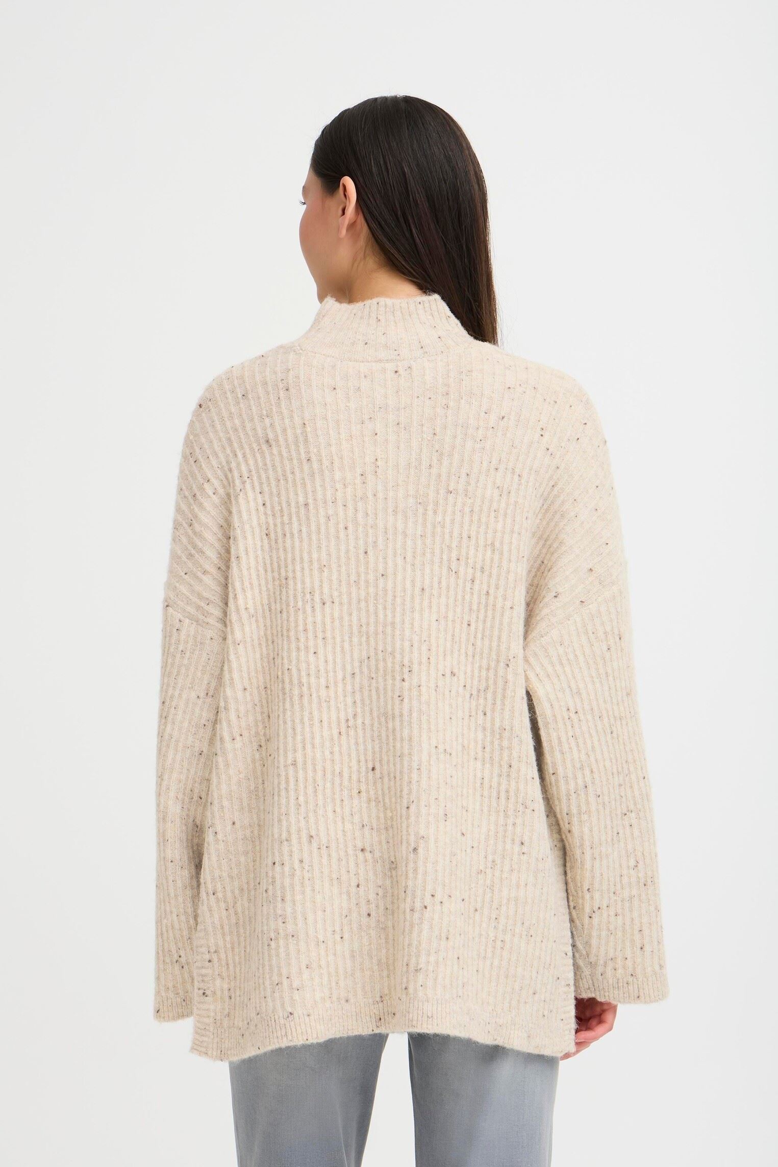 Pulls IHDREWS LS femme blanc Ichi Pulls IHDREWS LS femme blanc OATMEAL MELANGE