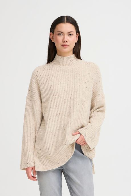 Ichi Pullover IHDREWS LS damen weiß