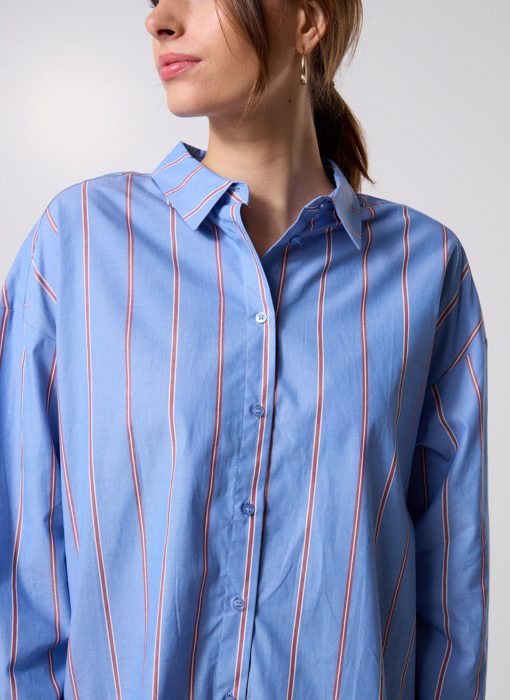 Lange mouw overhemden IHSADIA SH2 dames blauw Ichi Lange mouw overhemden IHSADIA SH2 dames blauw Blue Yonder Stripe