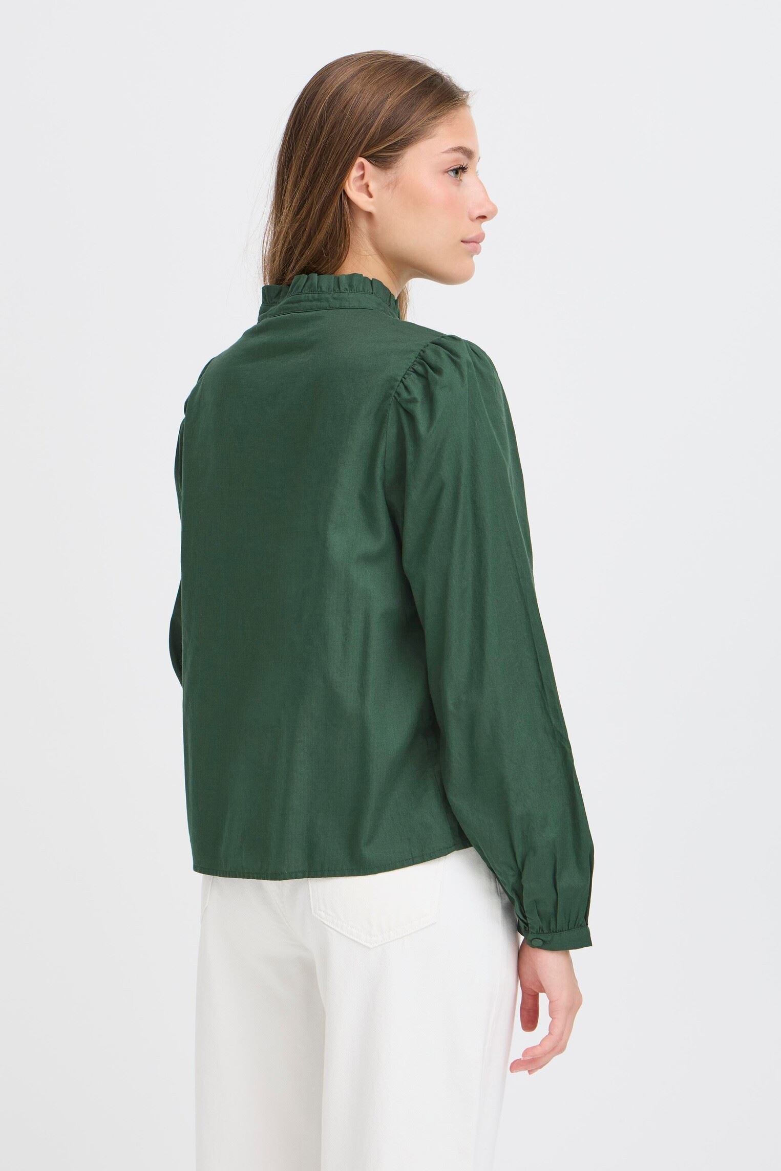 Blouses met lange mouwen IHZAROLA SH2 dames groen Ichi Blouses met lange mouwen IHZAROLA SH2 dames groen PINENEEDLE