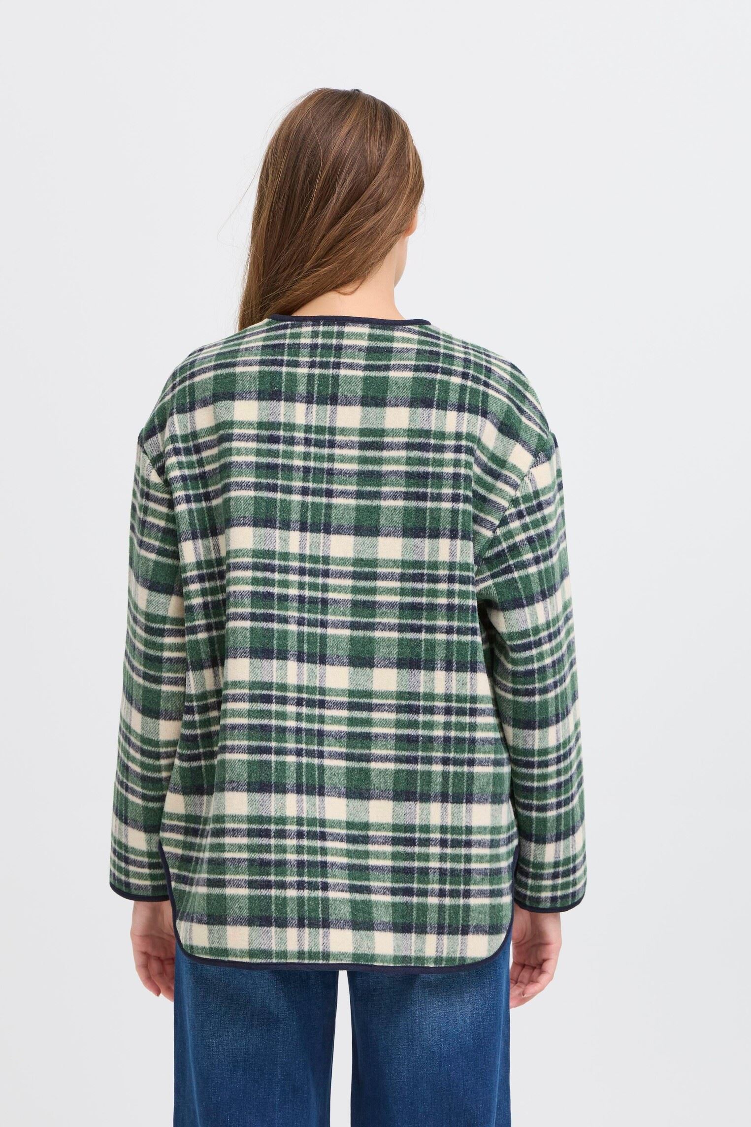 Jassen IHJOHANNA JA dames groen Ichi Jassen IHJOHANNA JA dames groen PINENEEDLE CHECK