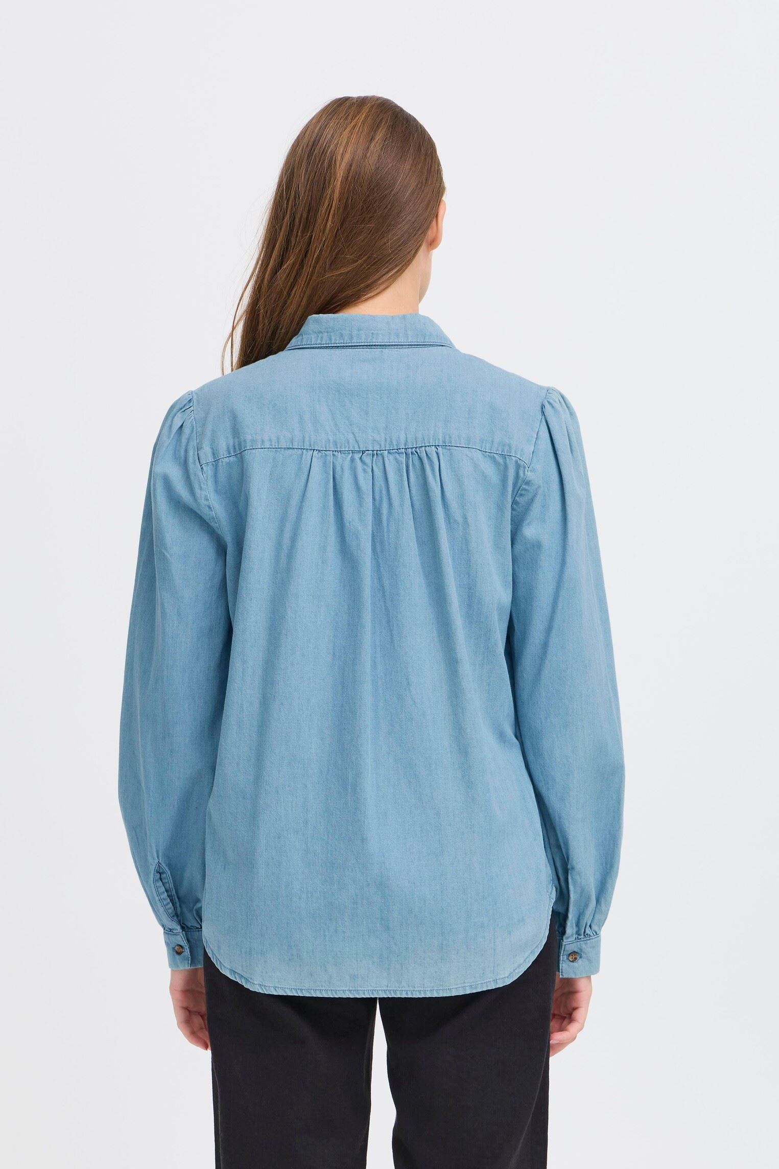 Lange mouw overhemden IHBARCY SH dames blauw Ichi Lange mouw overhemden IHBARCY SH dames blauw Light blue
