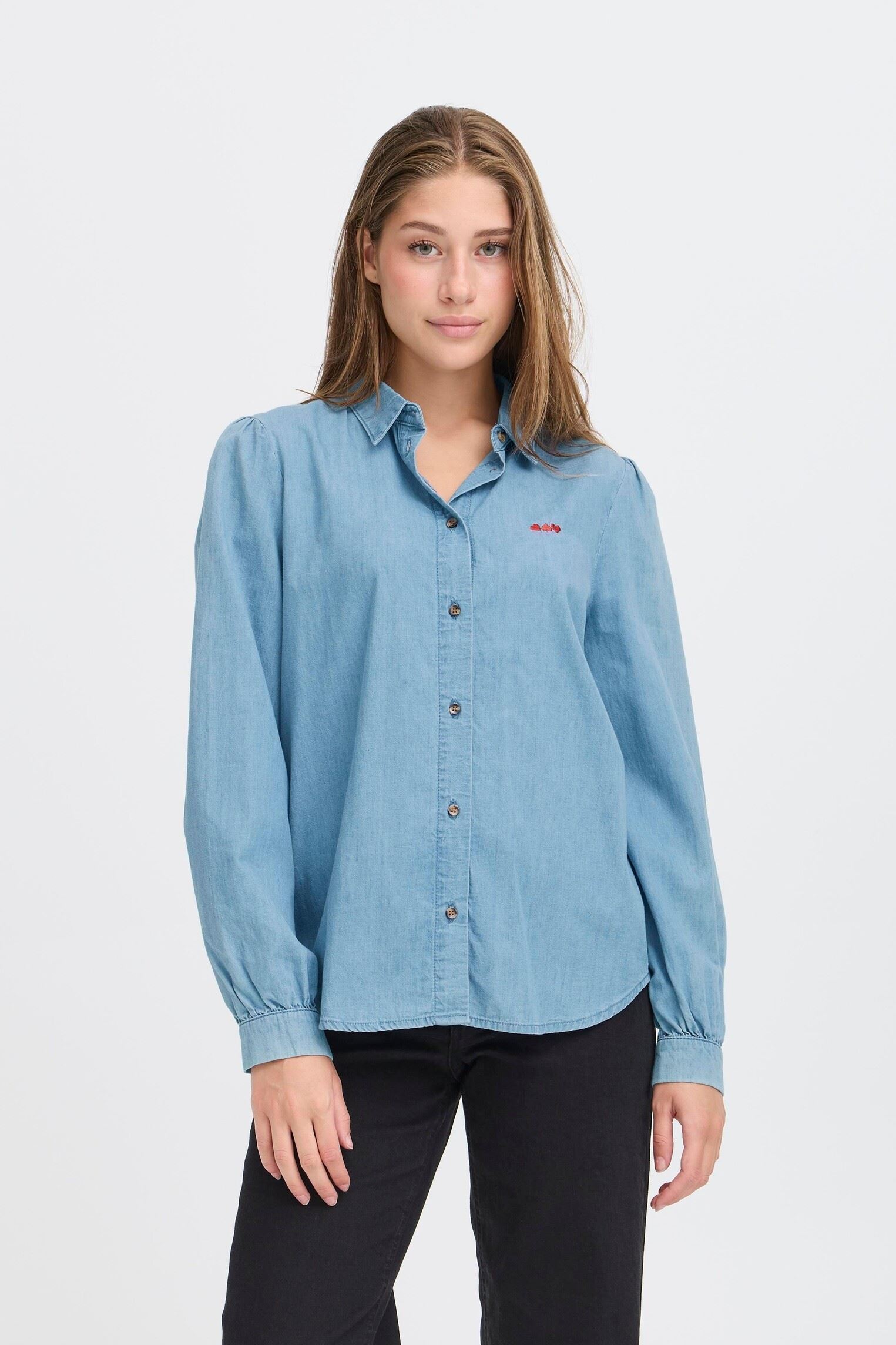 Lange mouw overhemden IHBARCY SH dames blauw Ichi Lange mouw overhemden IHBARCY SH dames blauw Light blue