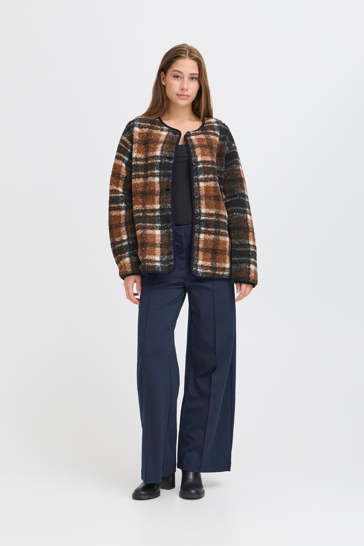 Jassen IHKOLIRA JA dames meerkleurig Ichi Jassen IHKOLIRA JA dames meerkleurig Dark Navy Check