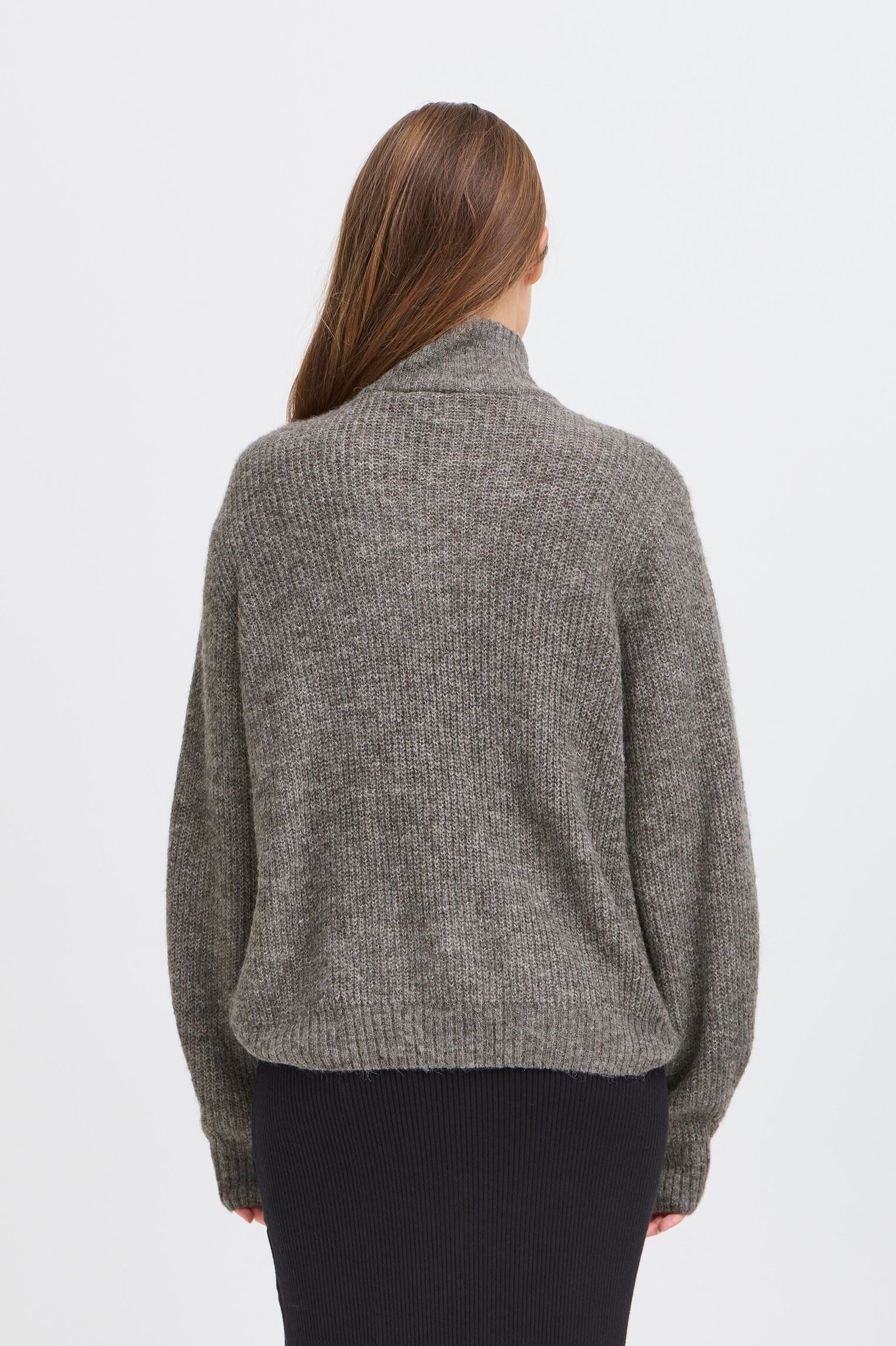 Pulls IHKAMARA LS21 femme gris Ichi Pulls IHKAMARA LS21 femme gris Dark Grey Melange