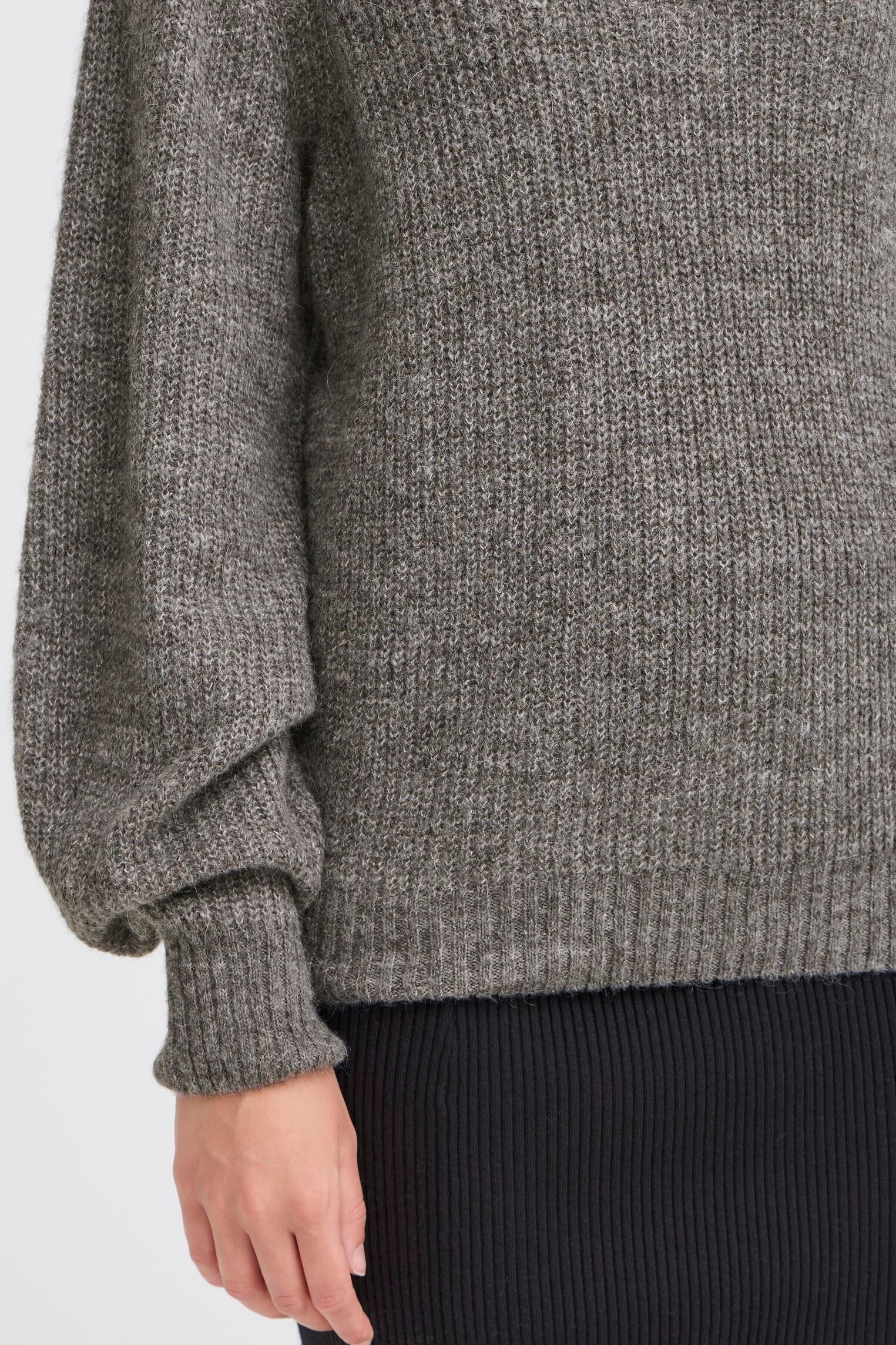 Pulls IHKAMARA LS21 femme gris Ichi Pulls IHKAMARA LS21 femme gris Dark Grey Melange