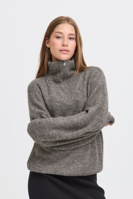 Ichi Pulls IHKAMARA LS21 femme gris
