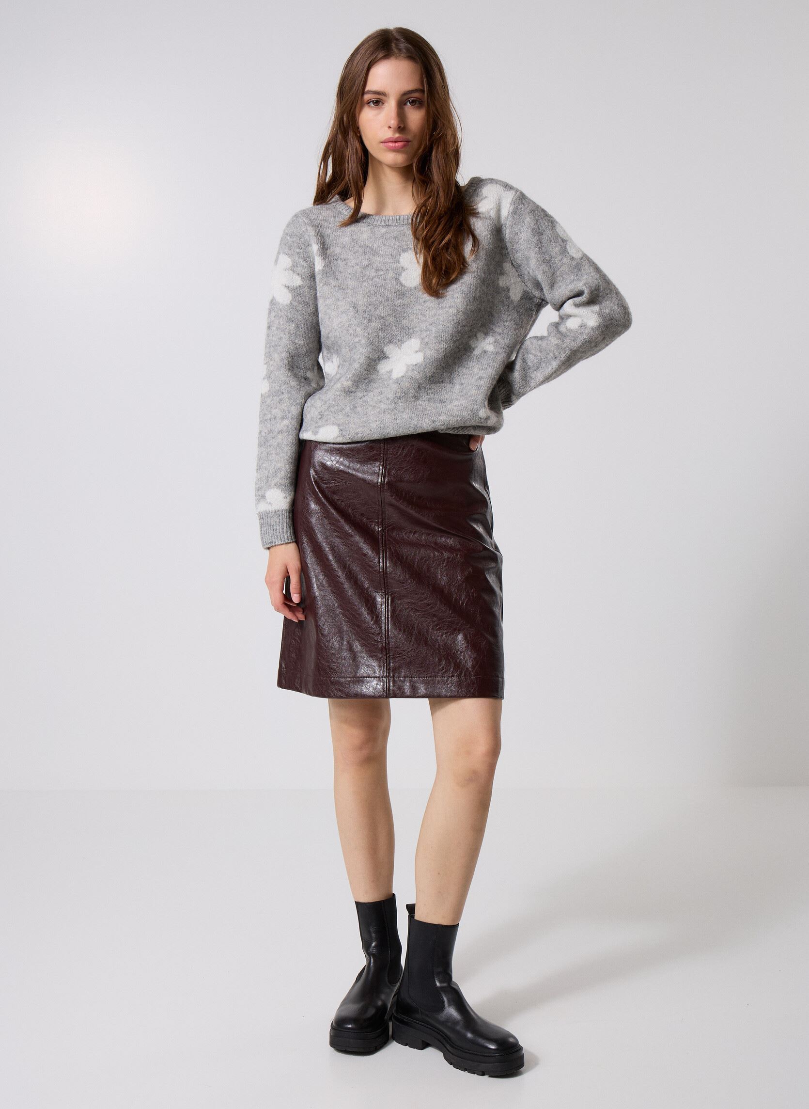 Pullover IHKAMARA LS23 damen grau Ichi Pullover IHKAMARA LS23 damen grau Grey Melange