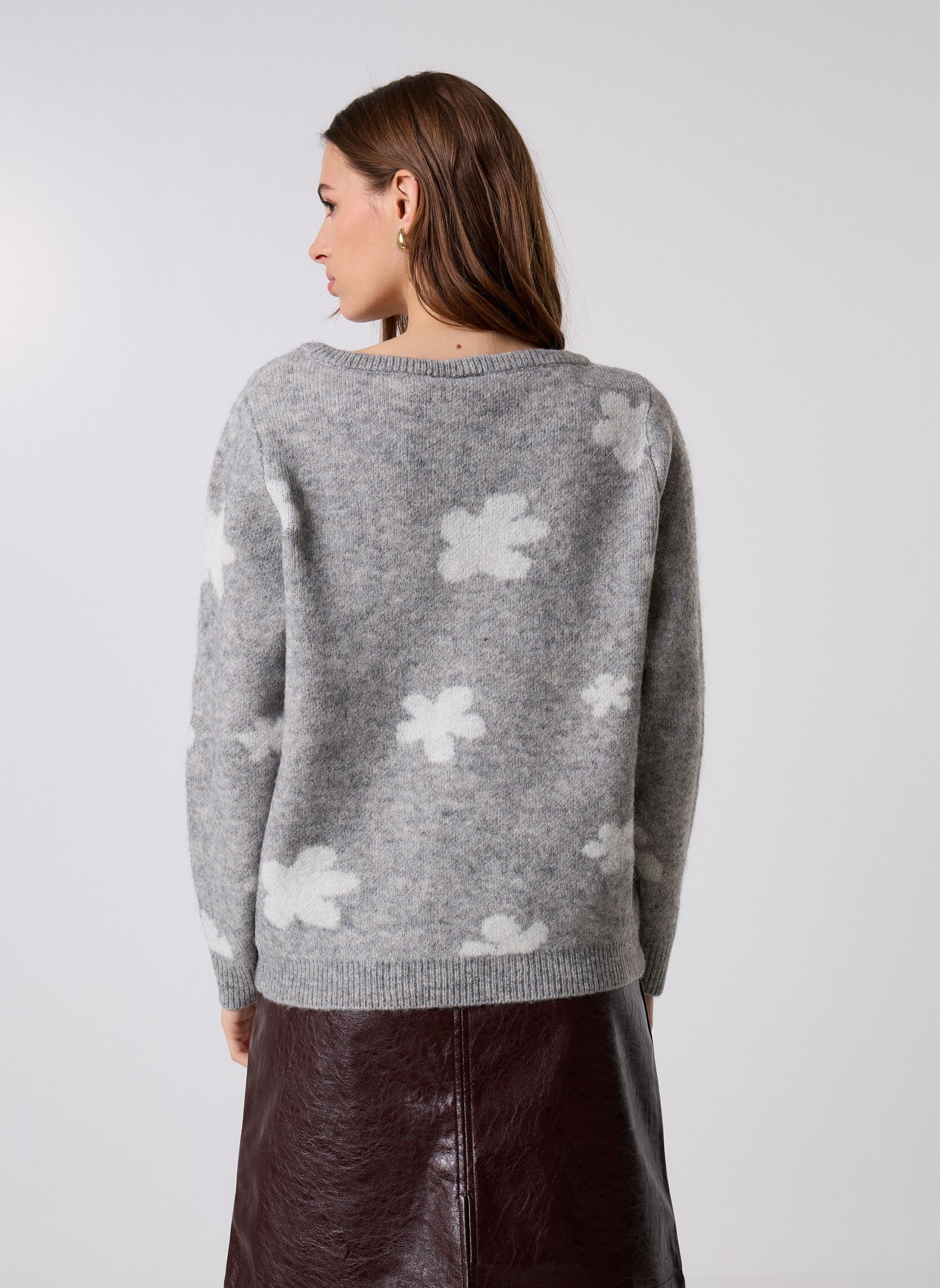 Pullover IHKAMARA LS23 damen grau Ichi Pullover IHKAMARA LS23 damen grau Grey Melange