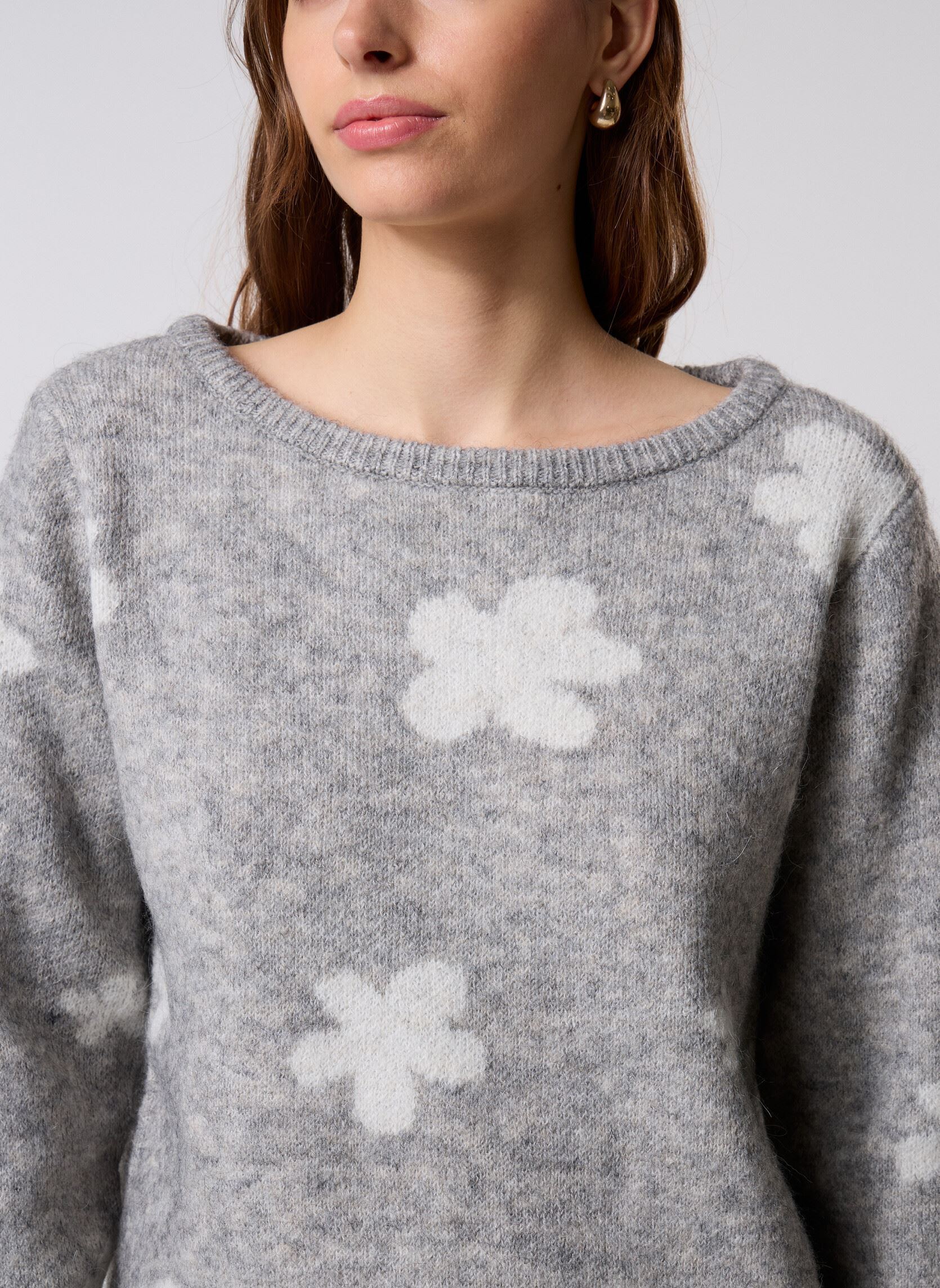 Pullover IHKAMARA LS23 damen grau Ichi Pullover IHKAMARA LS23 damen grau Grey Melange