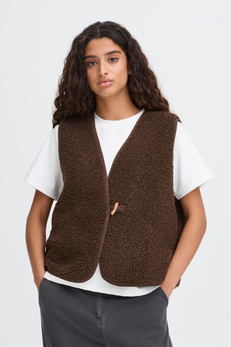 Ichi Vestes sans manches IHGOZIMA WA femme marron